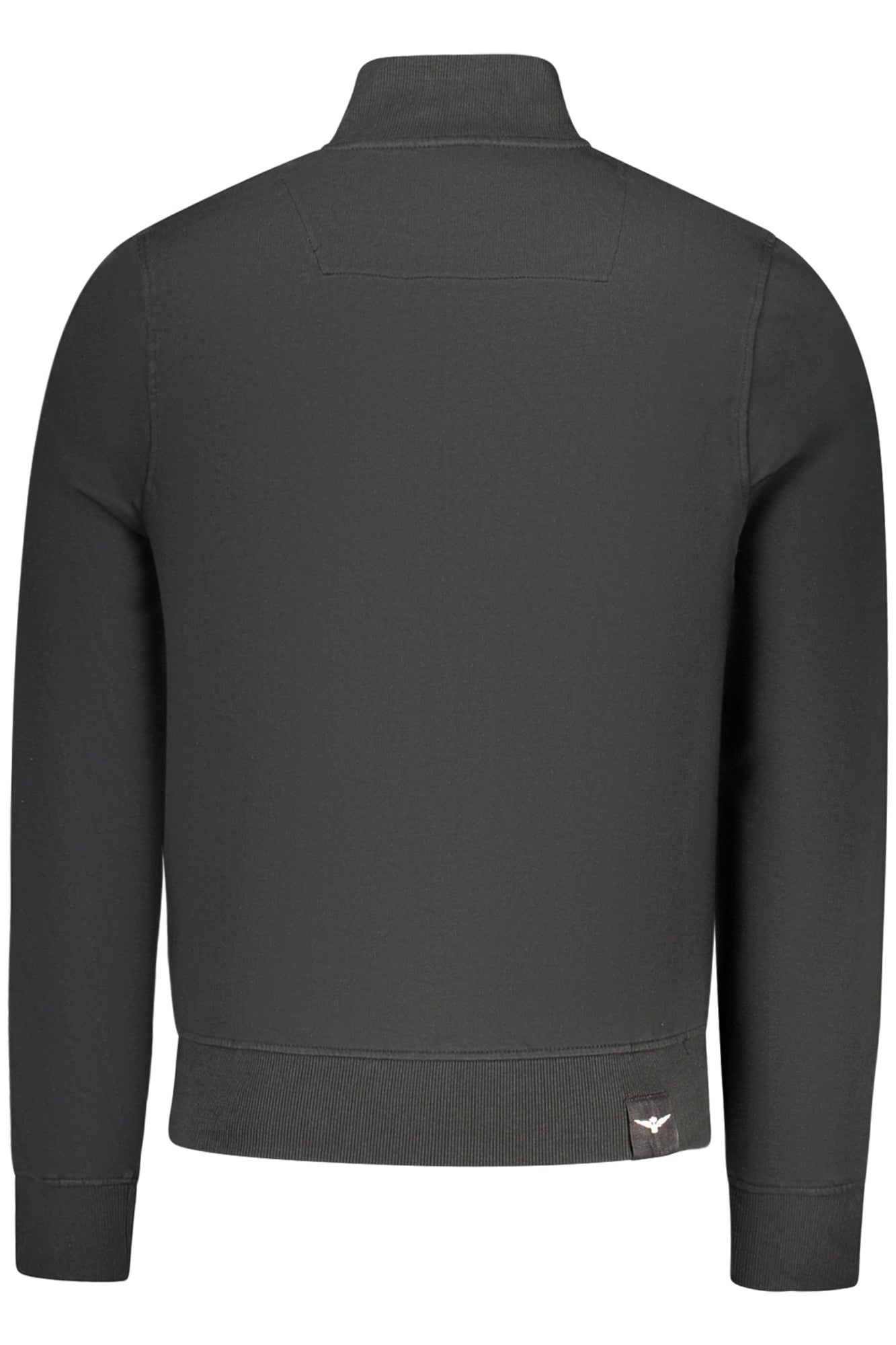 Schwarzes Herren-Sweatshirt mit Reißverschluss der Militärakademie