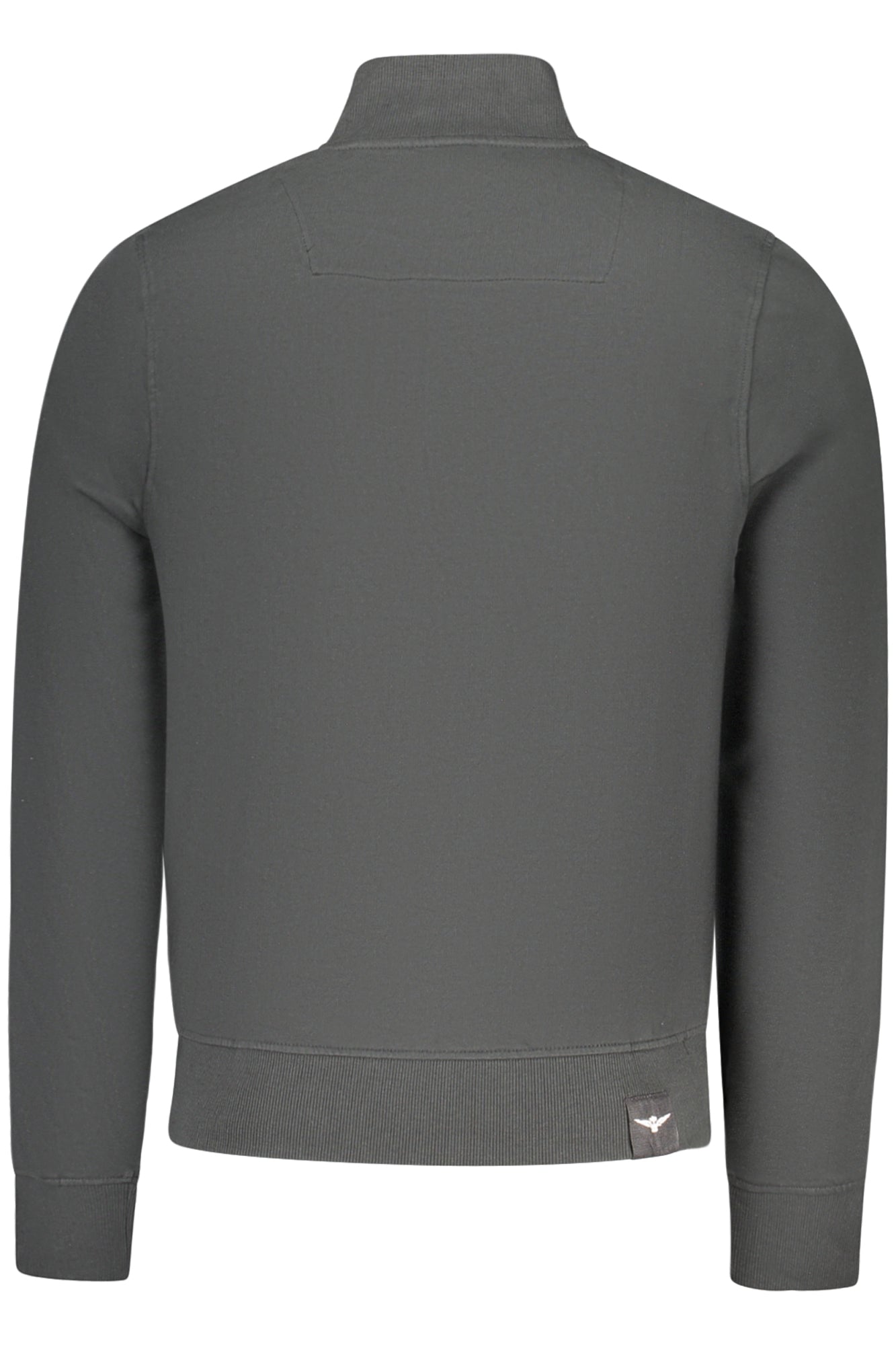 Schwarzes Herren-Sweatshirt mit Reißverschluss der Militärakademie