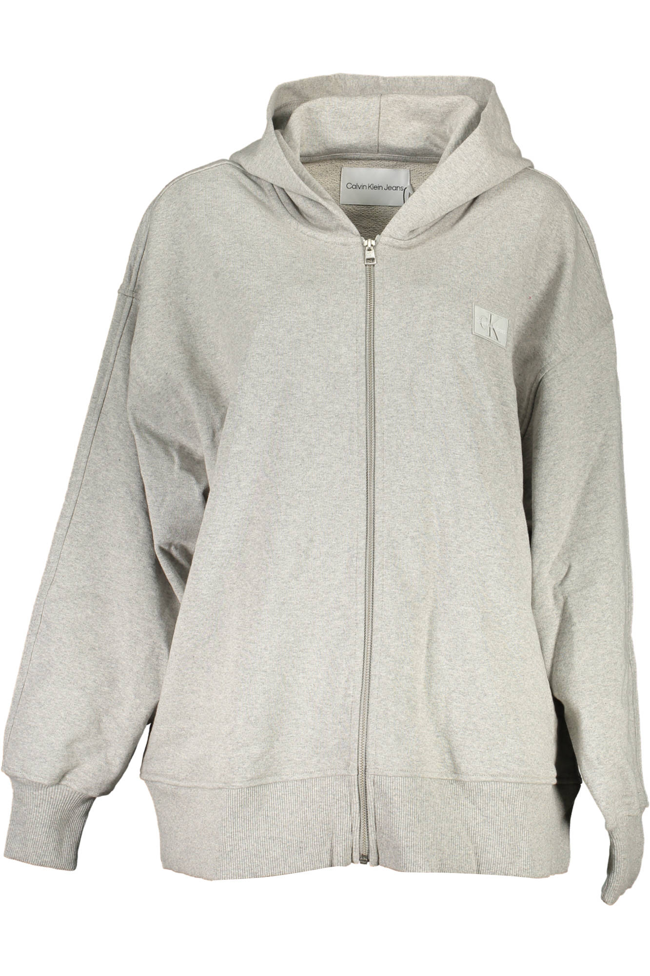 CALVIN KLEIN SWEATSHIRT MIT REISSVERSCHLUSS DAMEN GRAU