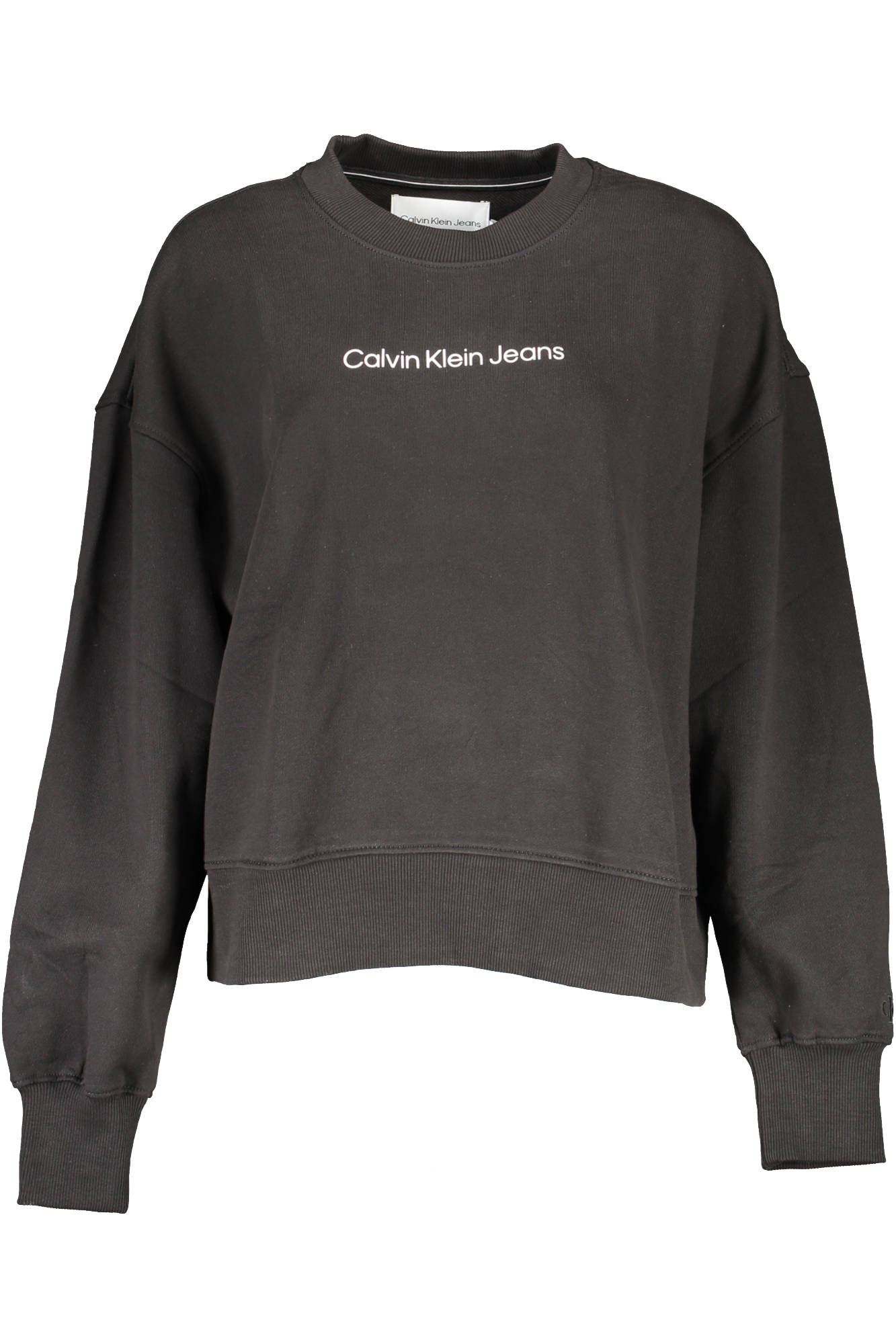 CALVIN KLEIN DAMEN-SWEATSHIRT MIT REISSVERSCHLUSS SCHWARZ