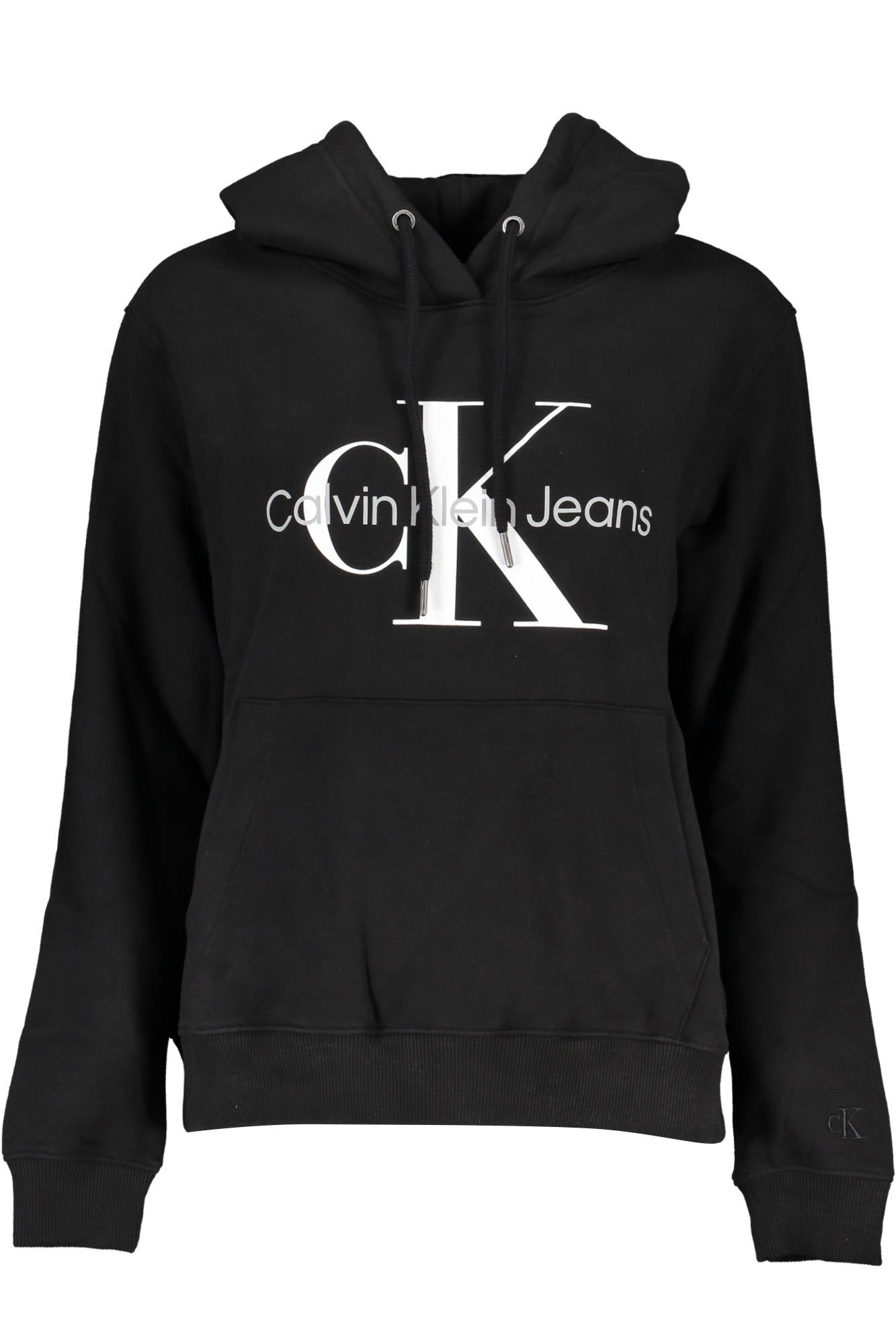 CALVIN KLEIN DAMEN-SWEATSHIRT MIT REISSVERSCHLUSS SCHWARZ
