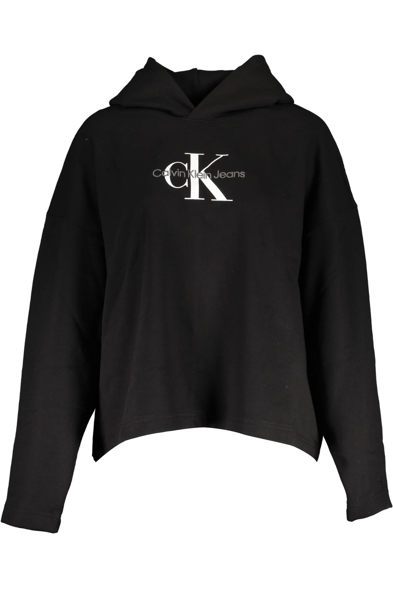 CALVIN KLEIN DAMEN SWEATSHIRT OHNE REISSVERSCHLUSS SCHWARZ