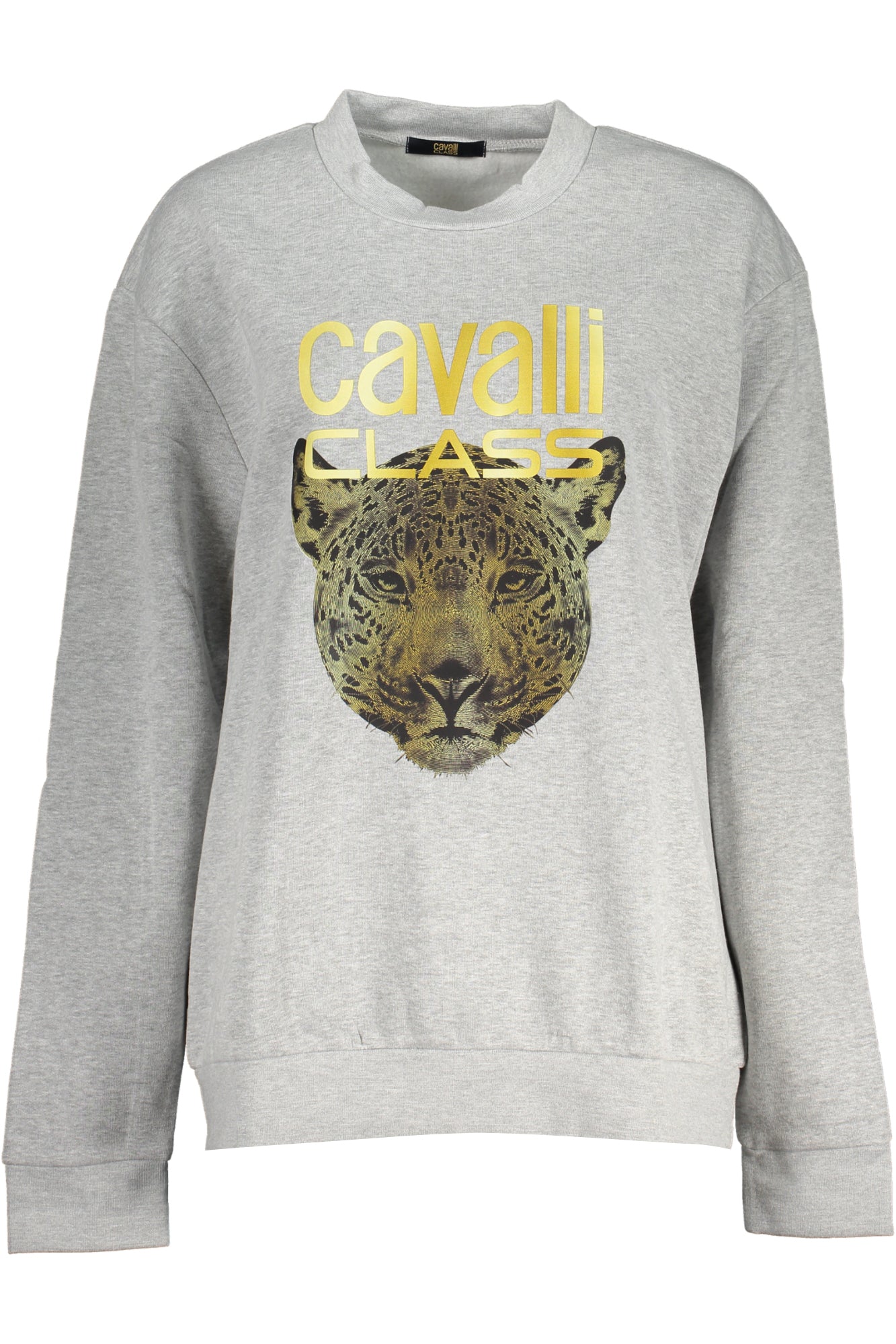 CAVALLI CLASS GRAUES SWEATSHIRT MIT REISSVERSCHLUSS FÜR DAMEN