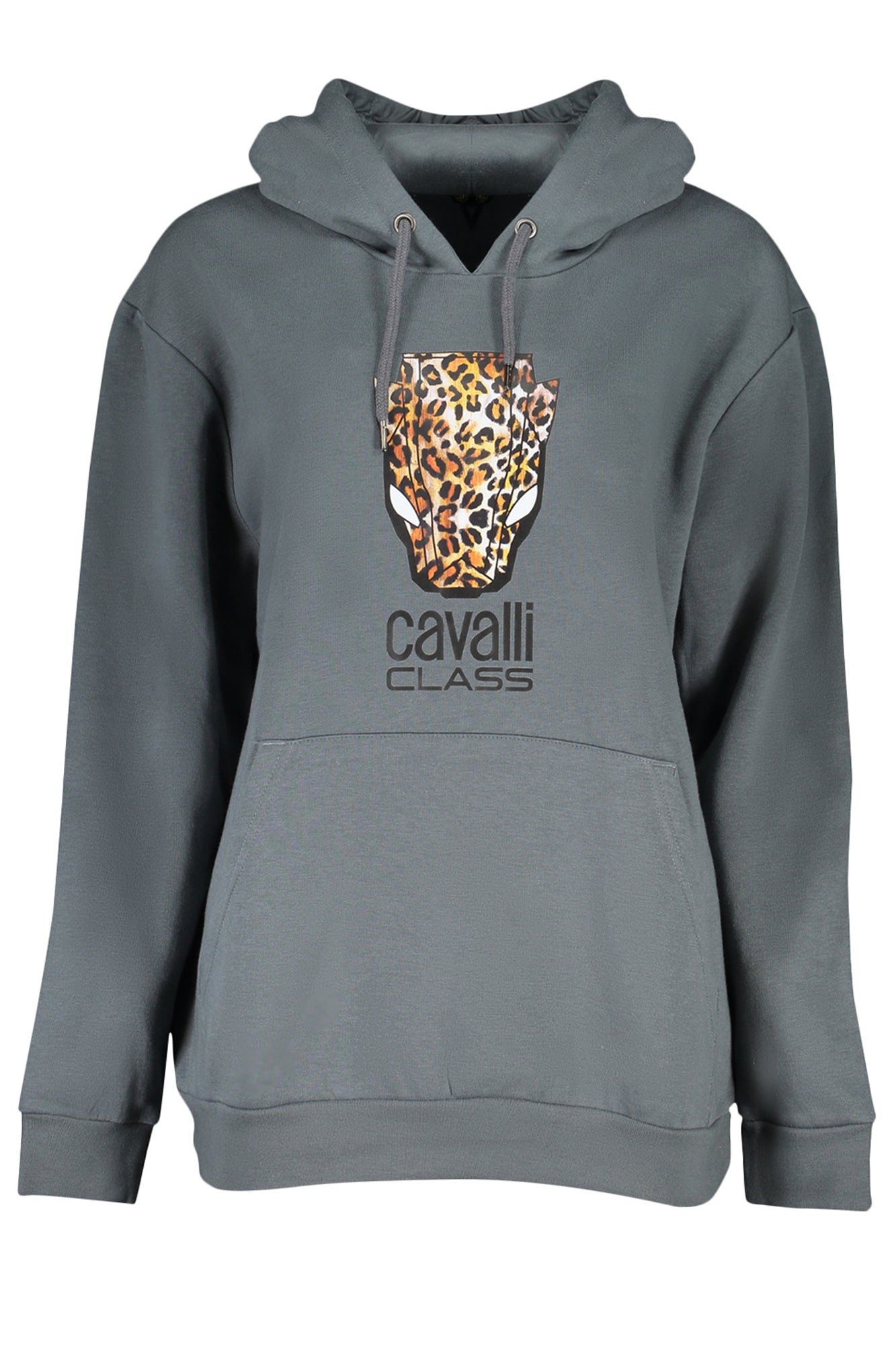 CAVALLI CLASS GRAUES SWEATSHIRT MIT REISSVERSCHLUSS FÜR DAMEN