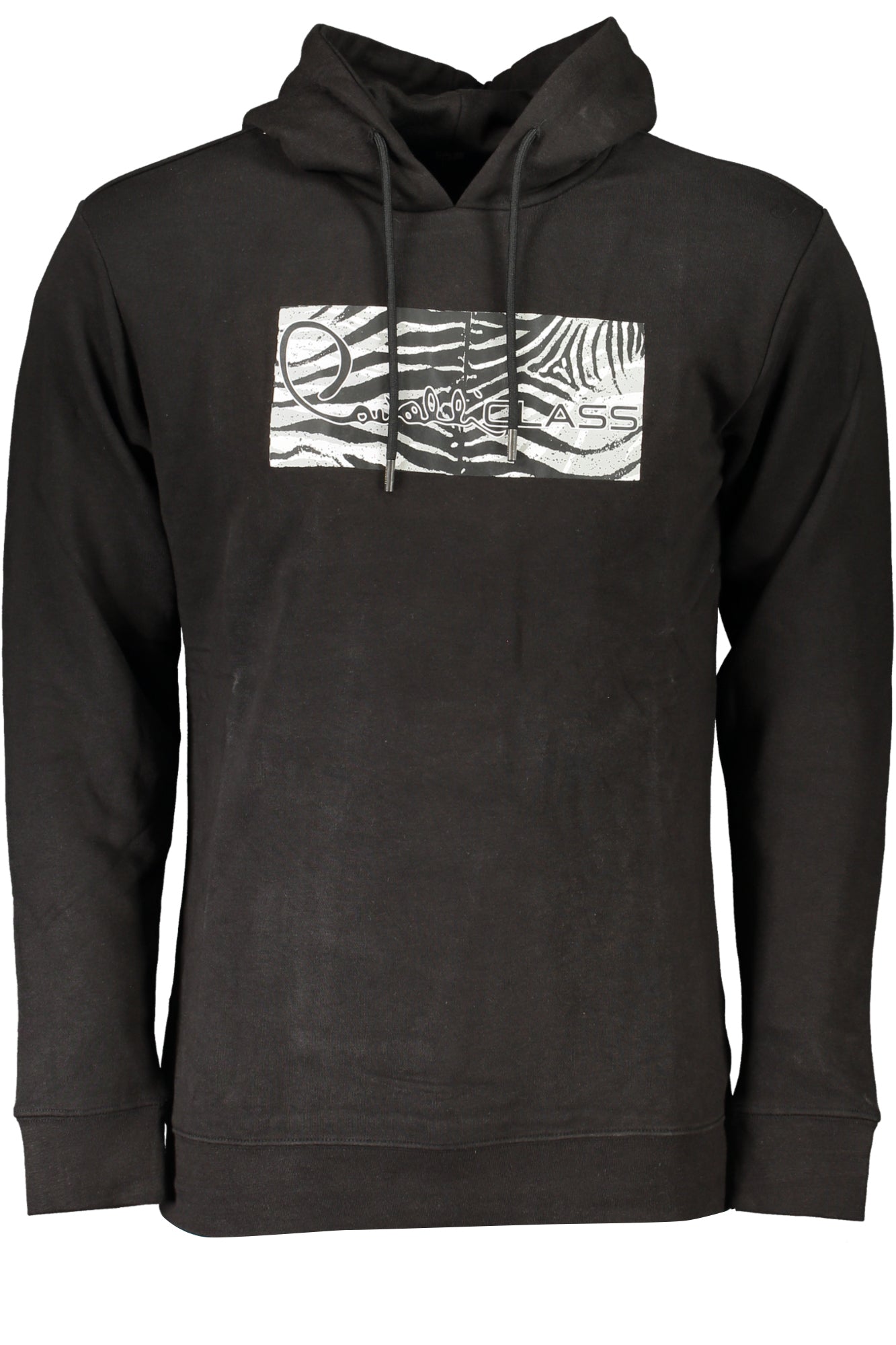 CAVALLI CLASS SCHWARZES HERREN-SWEATSHIRT MIT ZIP-OUT