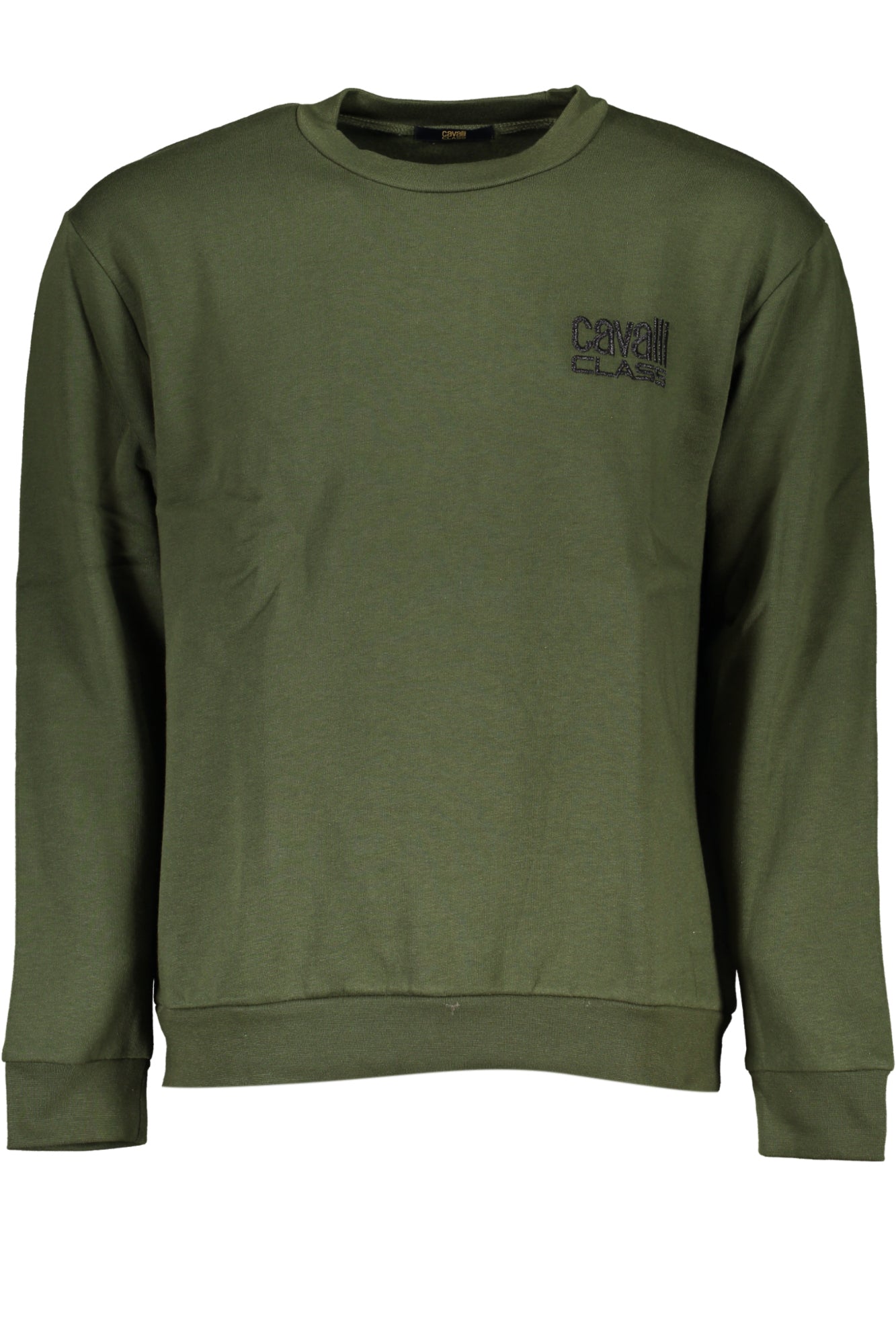 CAVALLI CLASS GRÜNES HERREN-SWEATSHIRT MIT REISSVERSCHLUSS