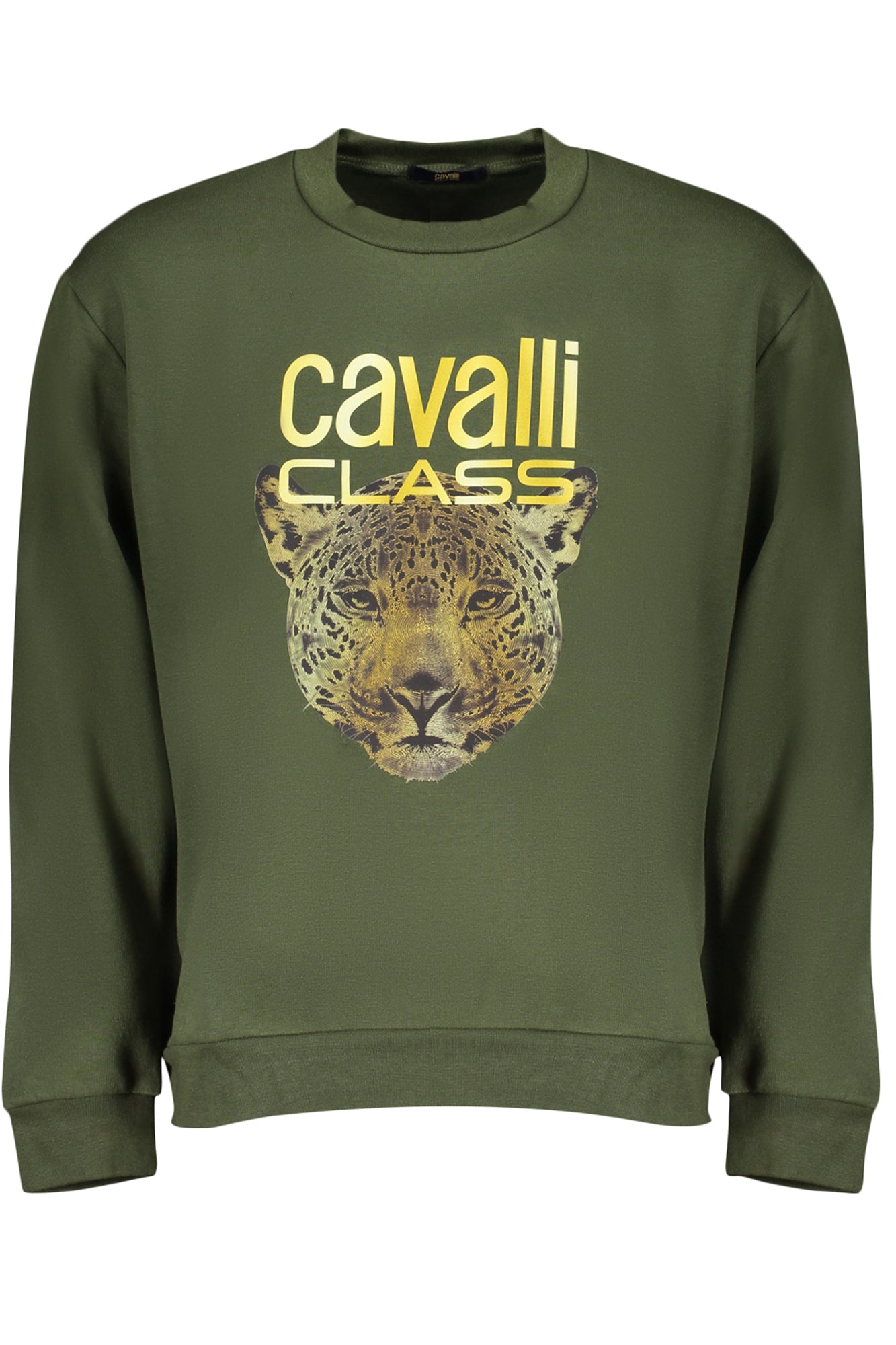 CAVALLI CLASS GRÜNES HERREN-SWEATSHIRT MIT REISSVERSCHLUSS
