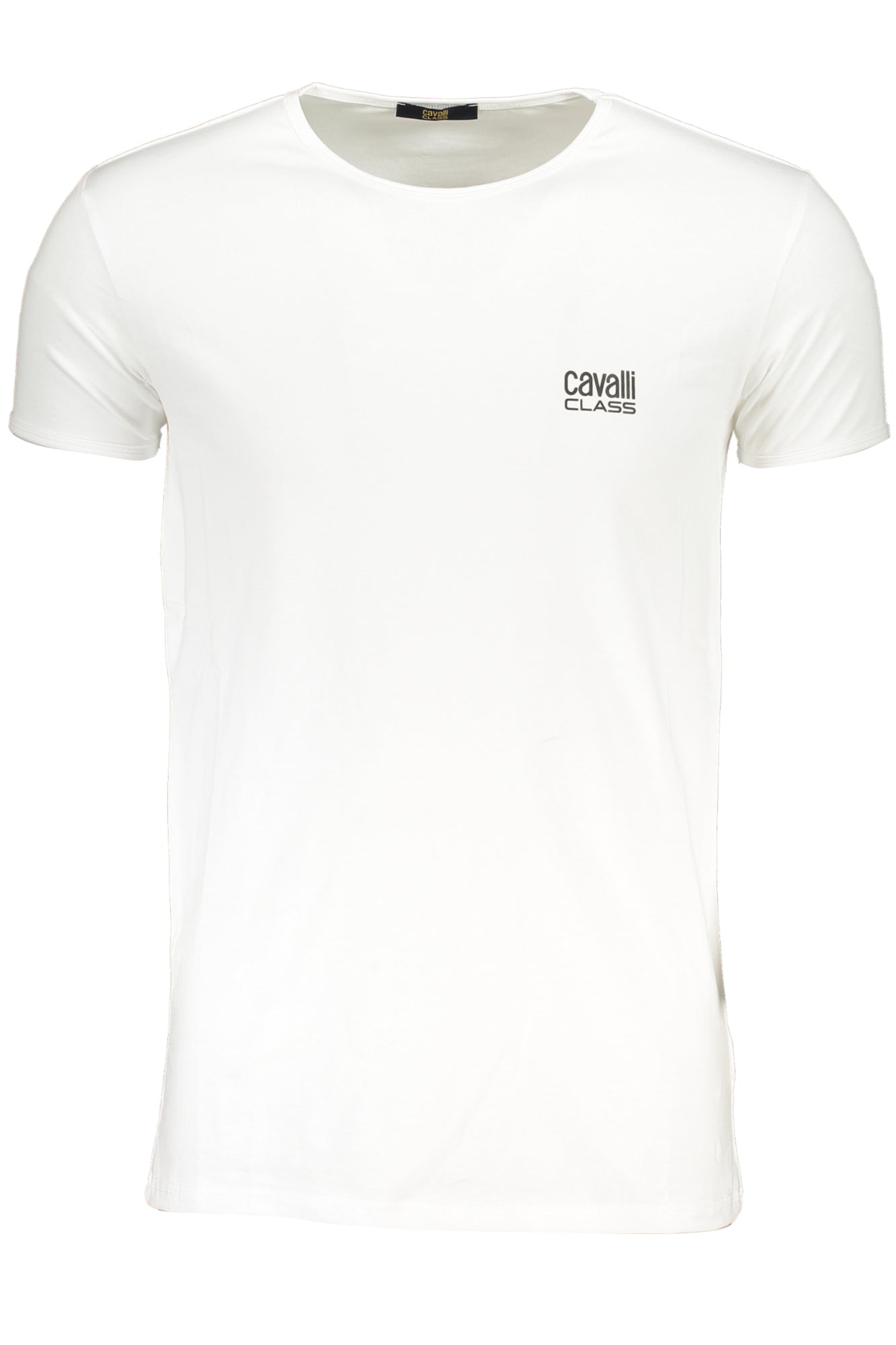 CAVALLI CLASS HERREN-KURZÄRMELIGES T-SHIRT WEISS