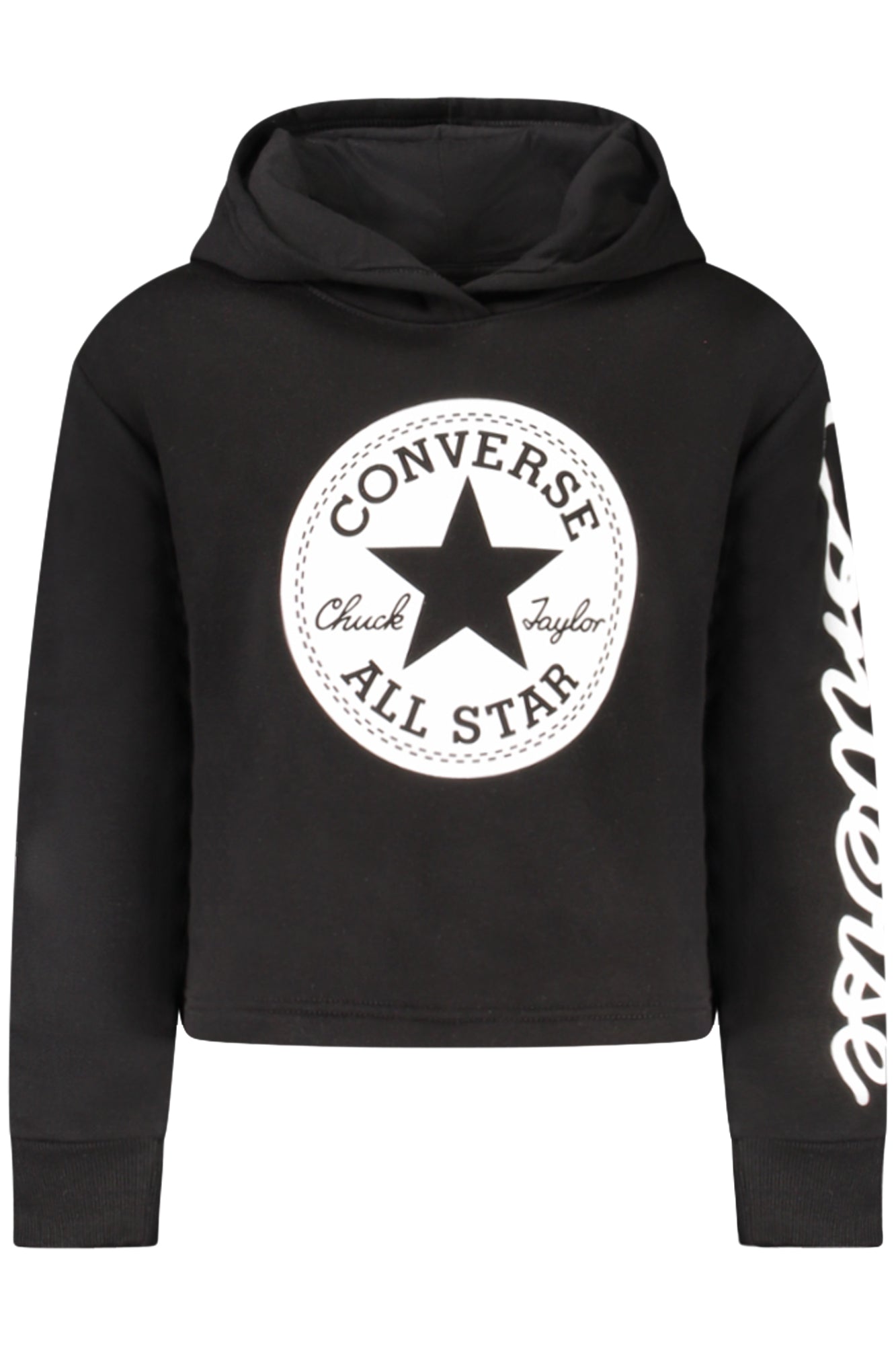 Converse Mädchen Zip-Up Hoodie, Schwarz