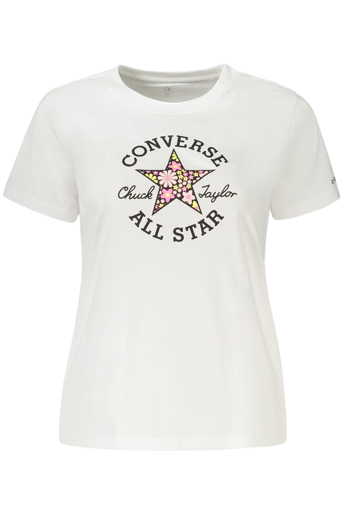 Converse Mädchen Kurzarm-T-Shirt, Weiß
