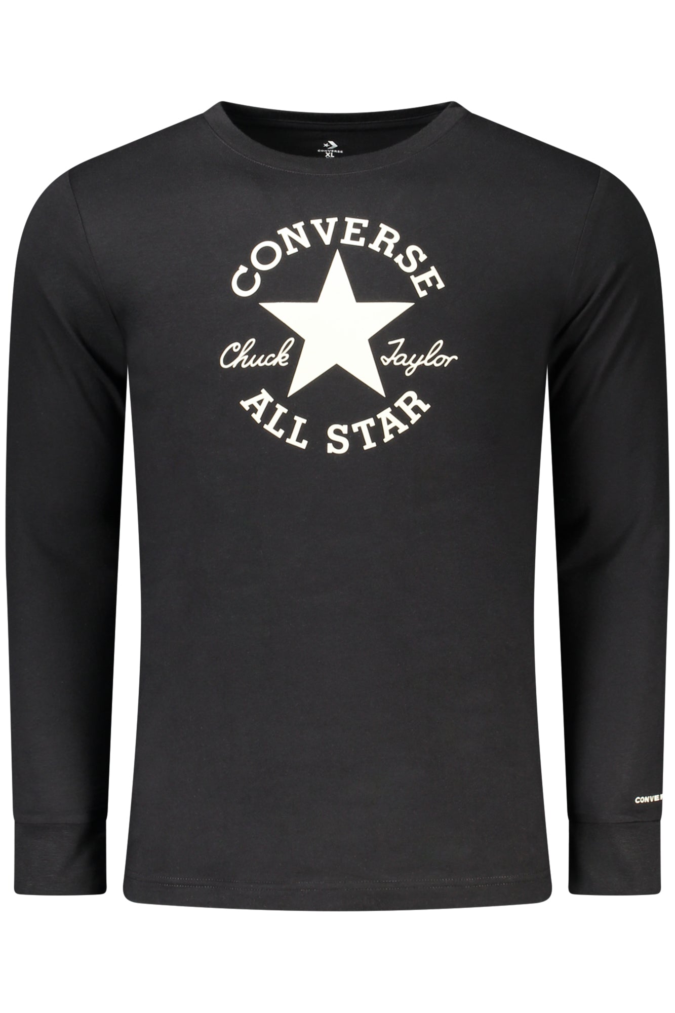 CONVERSE KINDER-T-SHIRT MIT LANGEN ÄRMELN, SCHWARZ