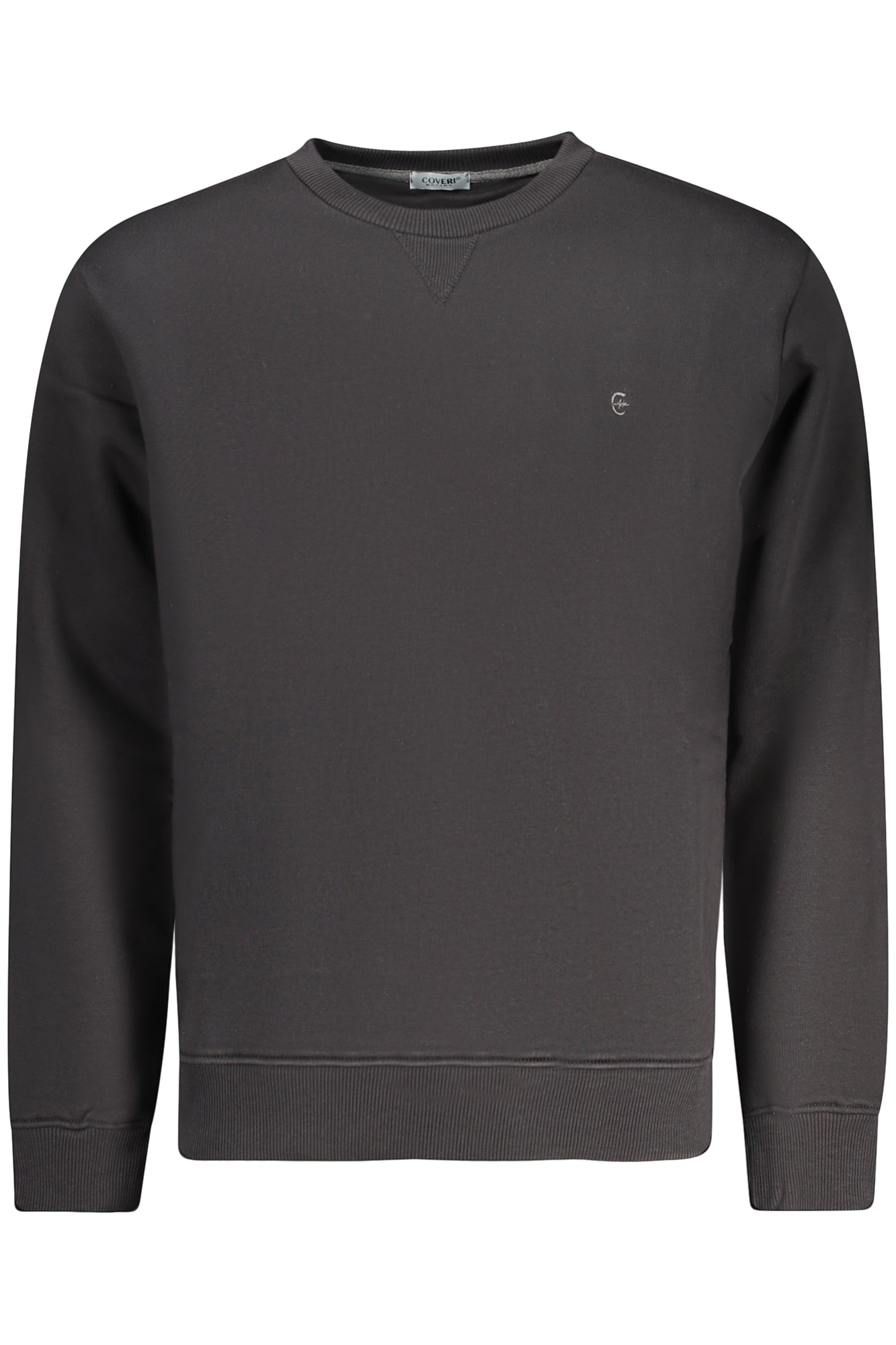COVERI MOVING Herren-Sweatshirt mit Reißverschluss, schwarz