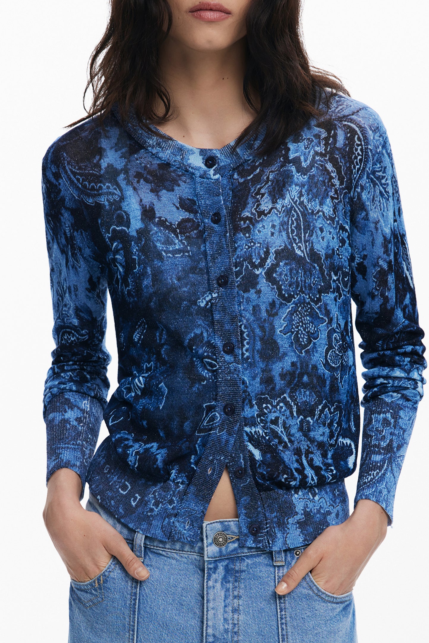 DESIGUAL DAMEN-CARDIGAN BLAU