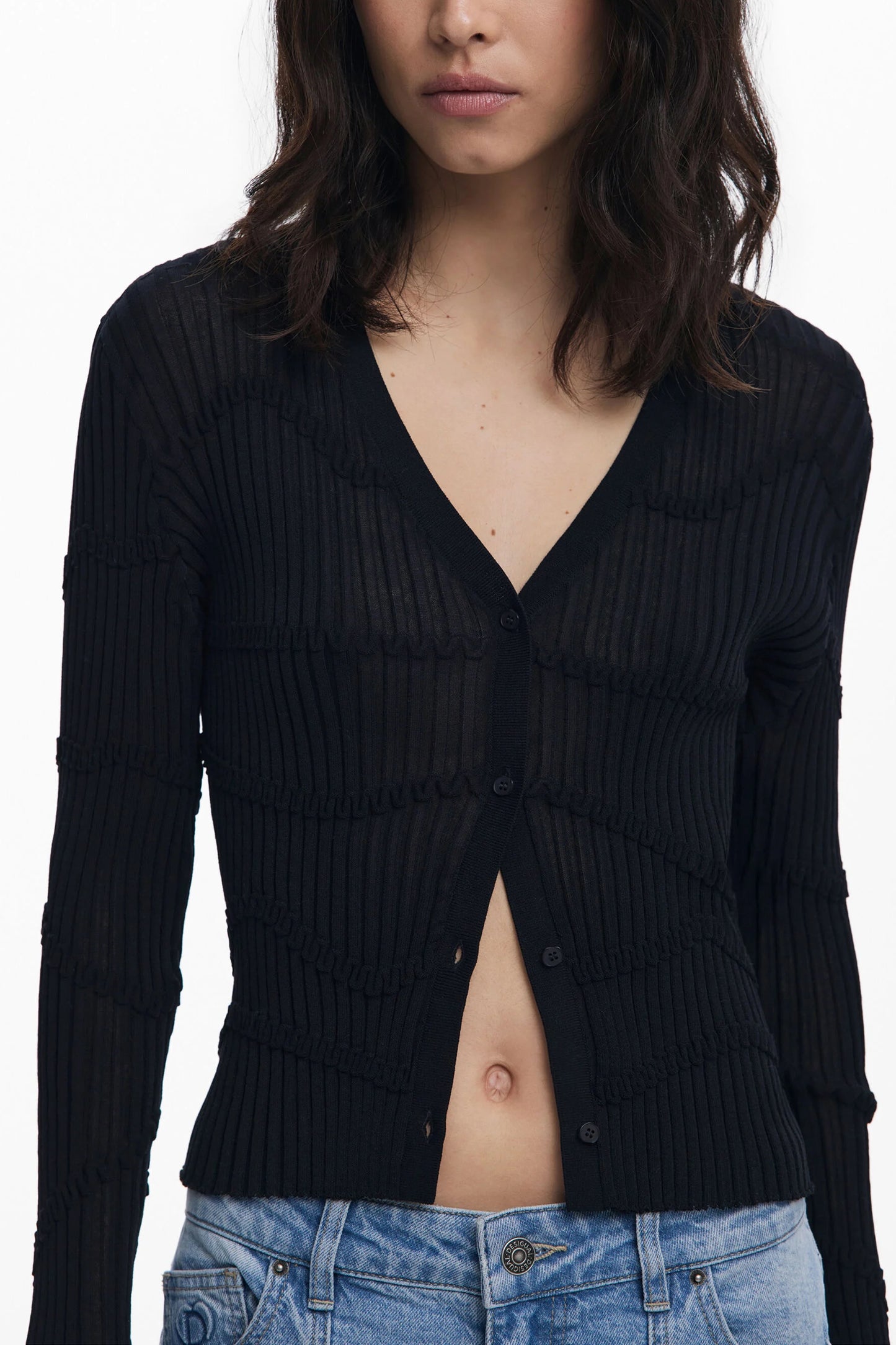 DESIGUAL DAMEN-CARDIGAN SCHWARZ