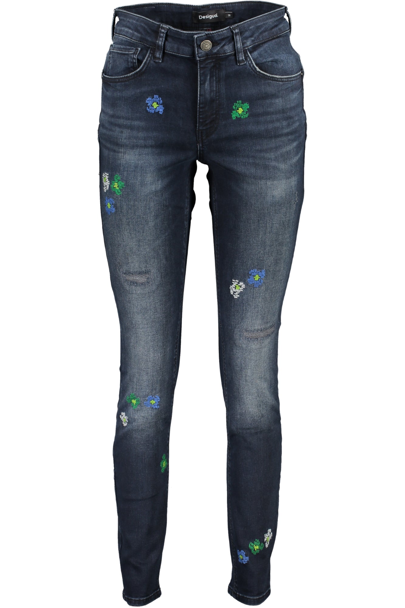 DESIGUAL DAMEN-DENIM-JEANS BLAU