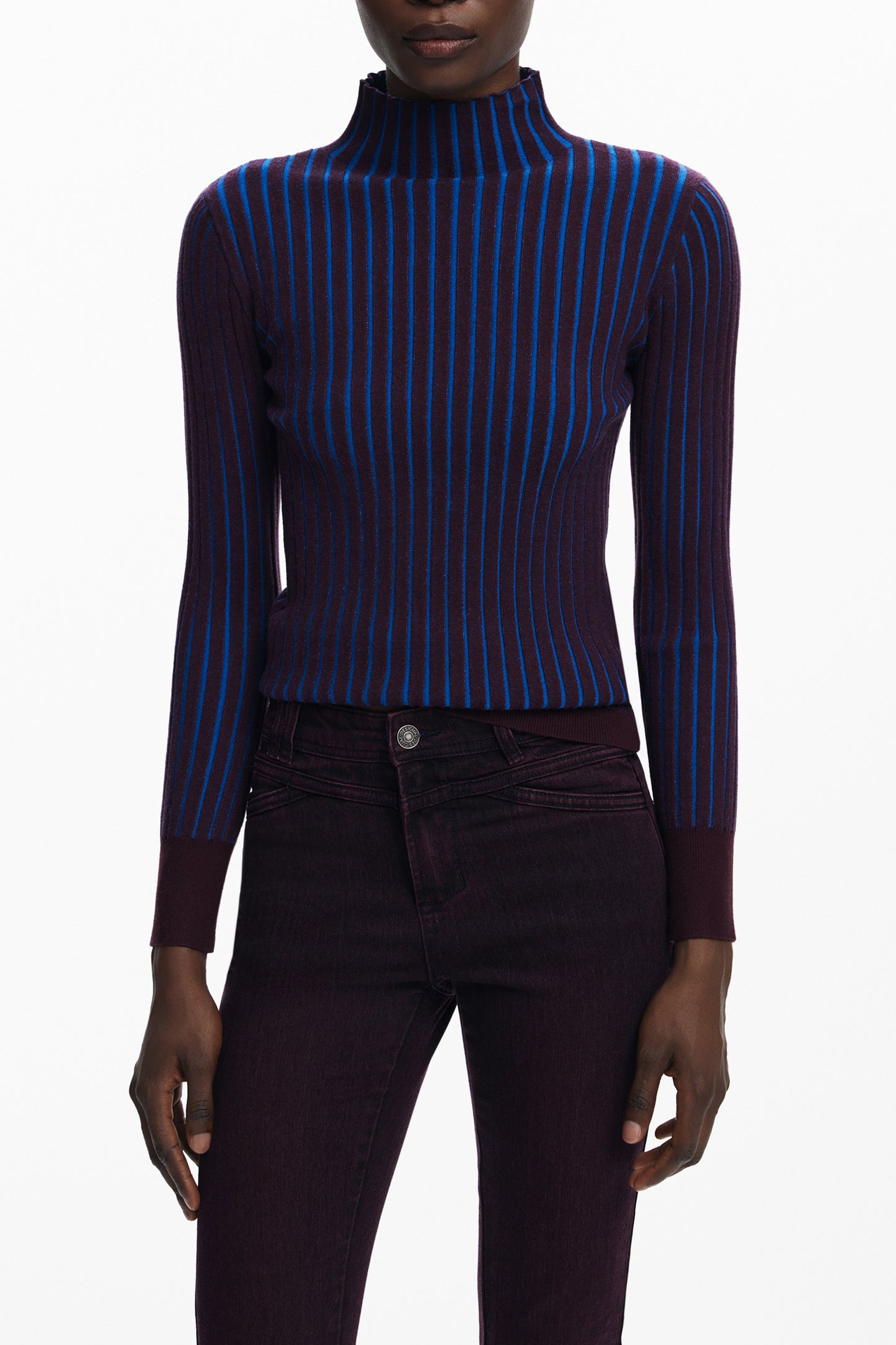 DESIGUAL DAMEN-PULLOVER IN BRAUN