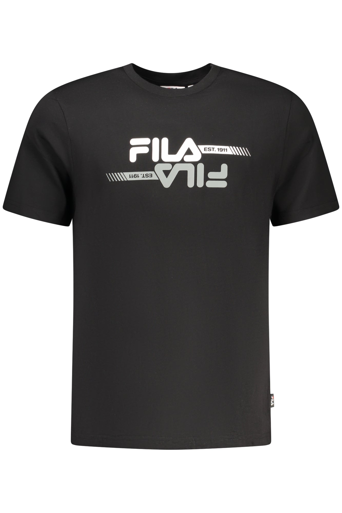 FILA Herren Kurzarm-T-Shirt Schwarz