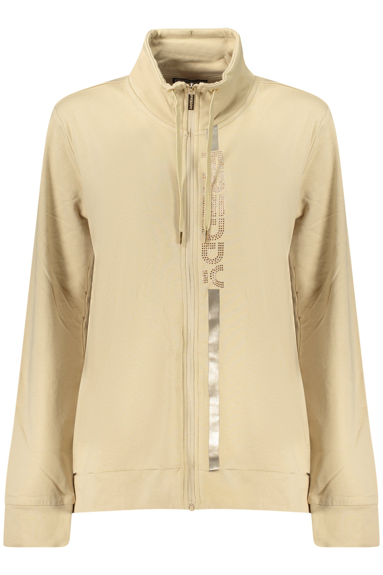 FREDDY BEIGE DAMEN-SWEATSHIRT MIT REISSVERSCHLUSS