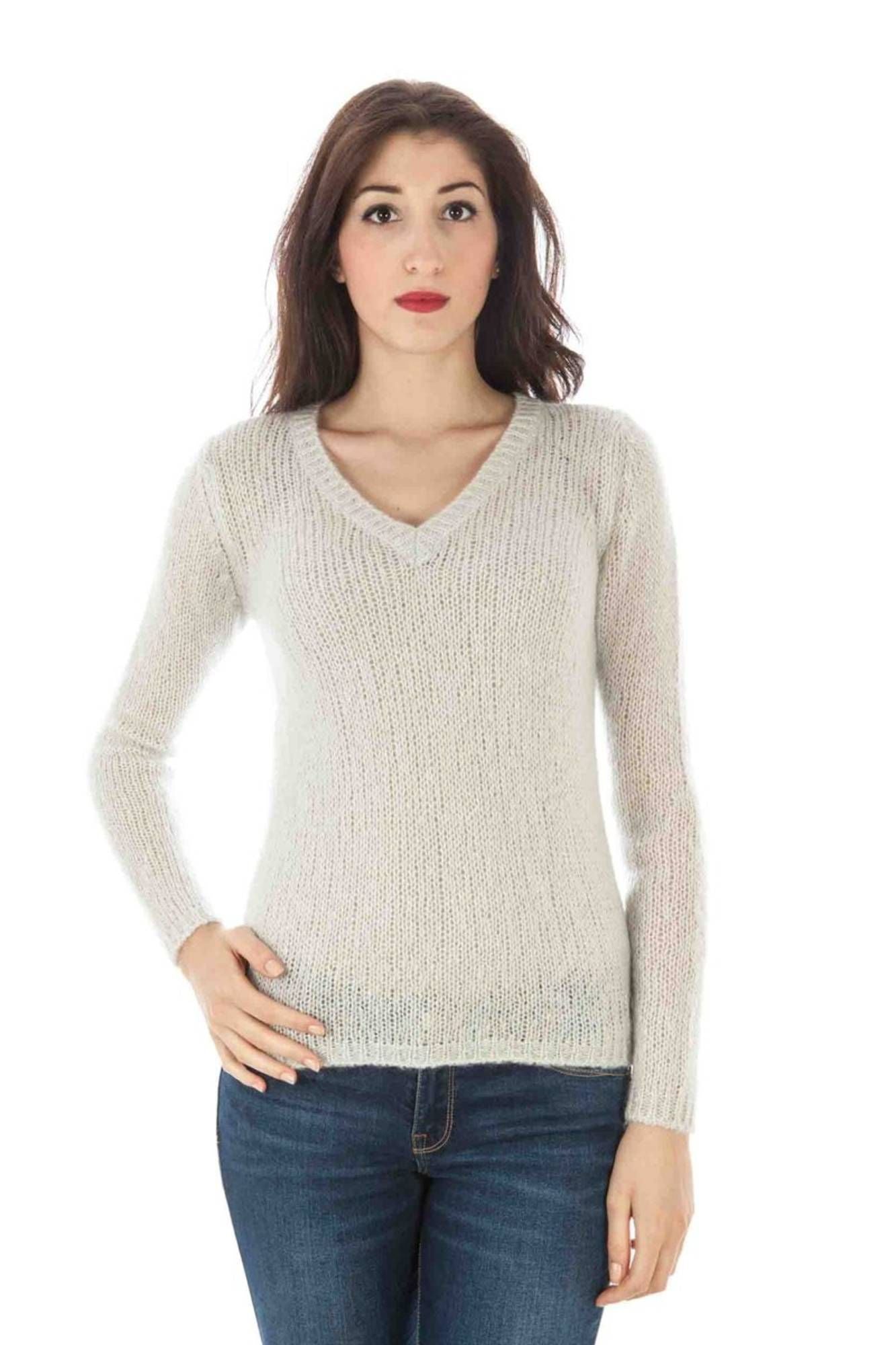 FRED PERRY WEISSER PULLOVER FÜR DAMEN