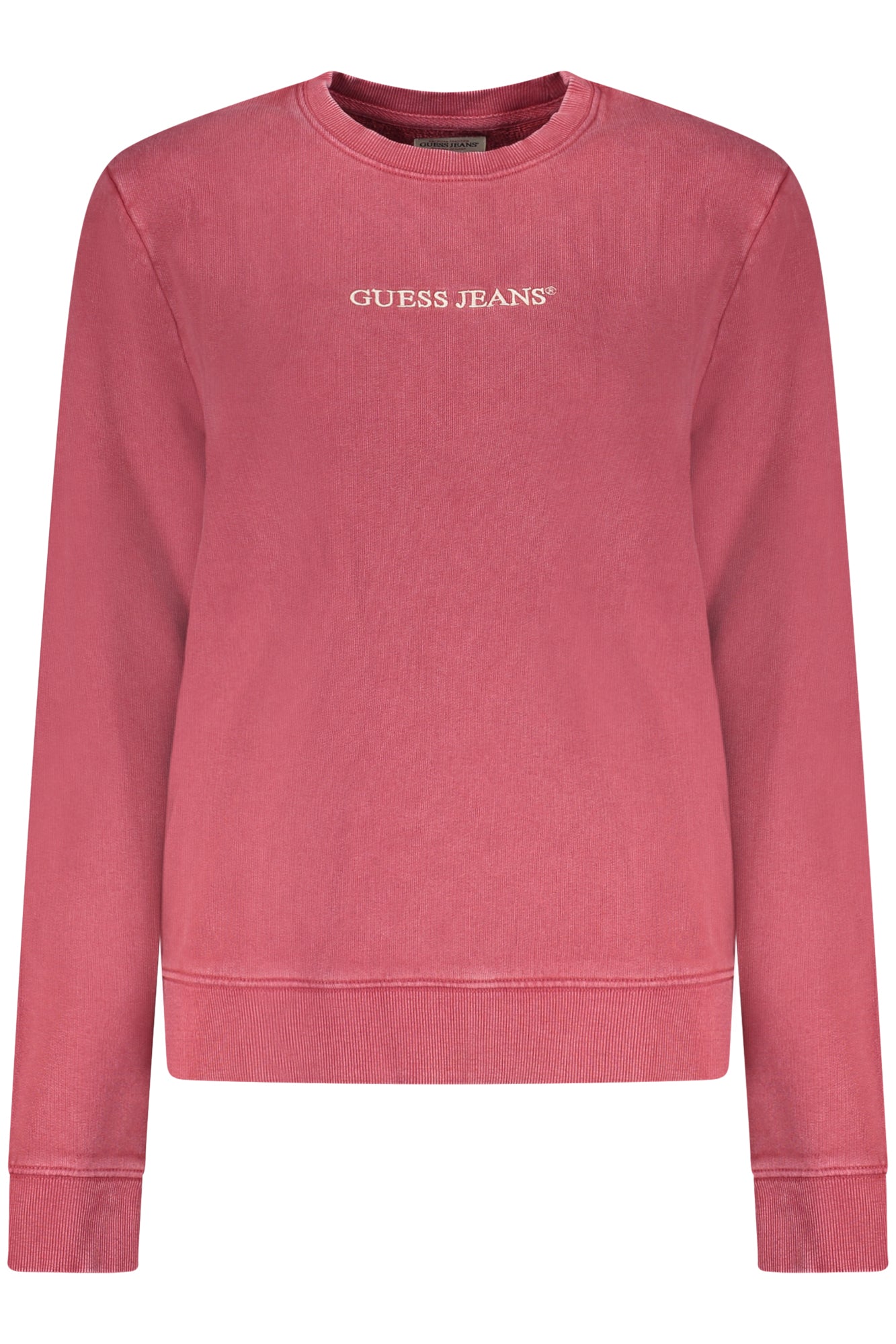 GUESS JEANS DAMEN ROTES SWEATSHIRT MIT REISSVERSCHLUSS
