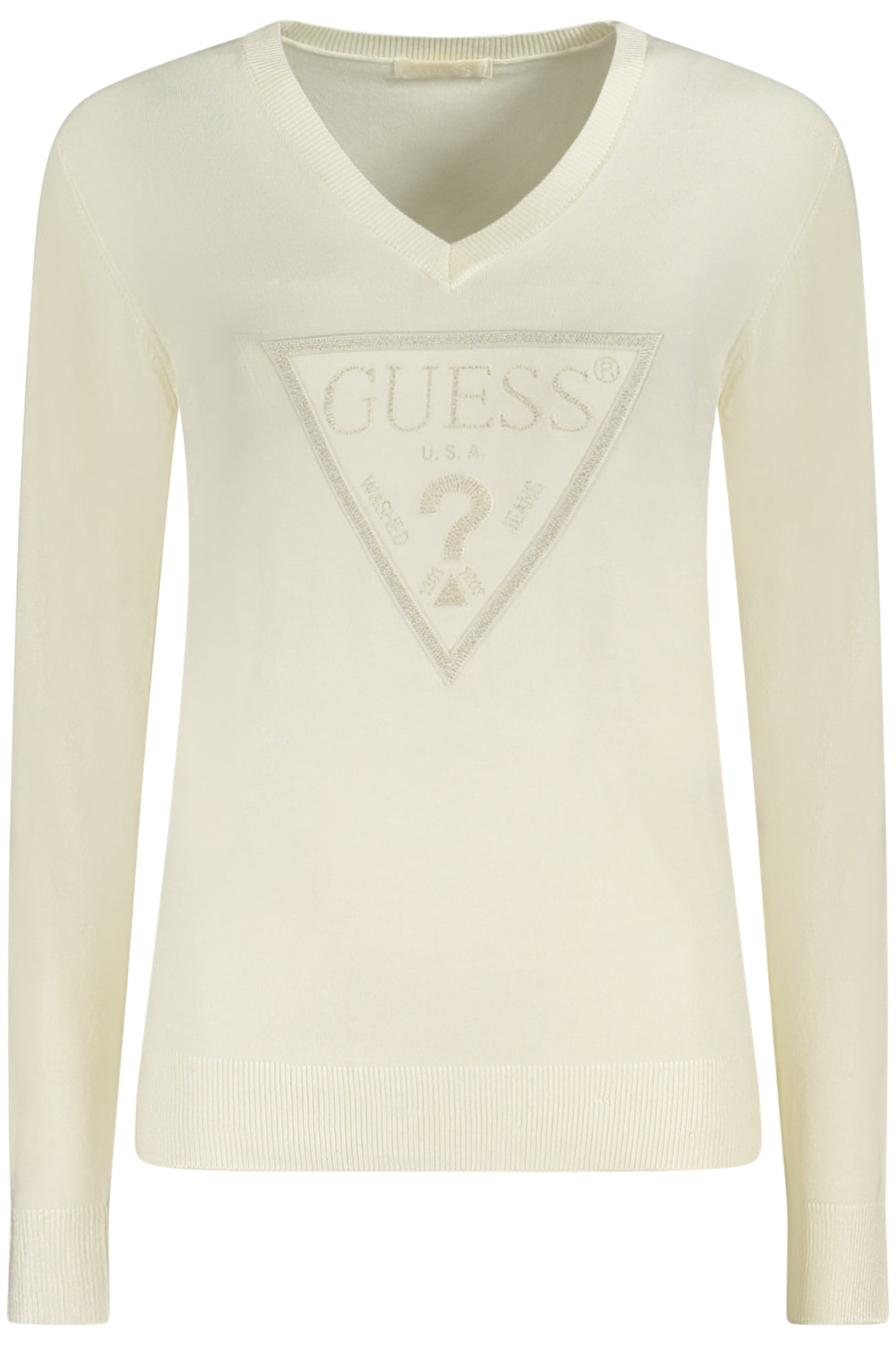 GUESS JEANS WEIßER PULLOVER FÜR DAMEN