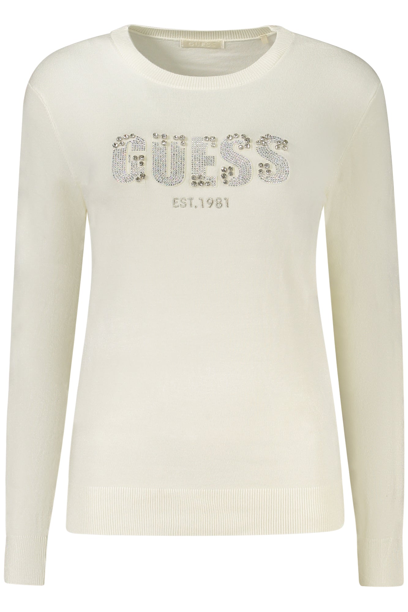 GUESS JEANS WEIßER PULLOVER FÜR DAMEN