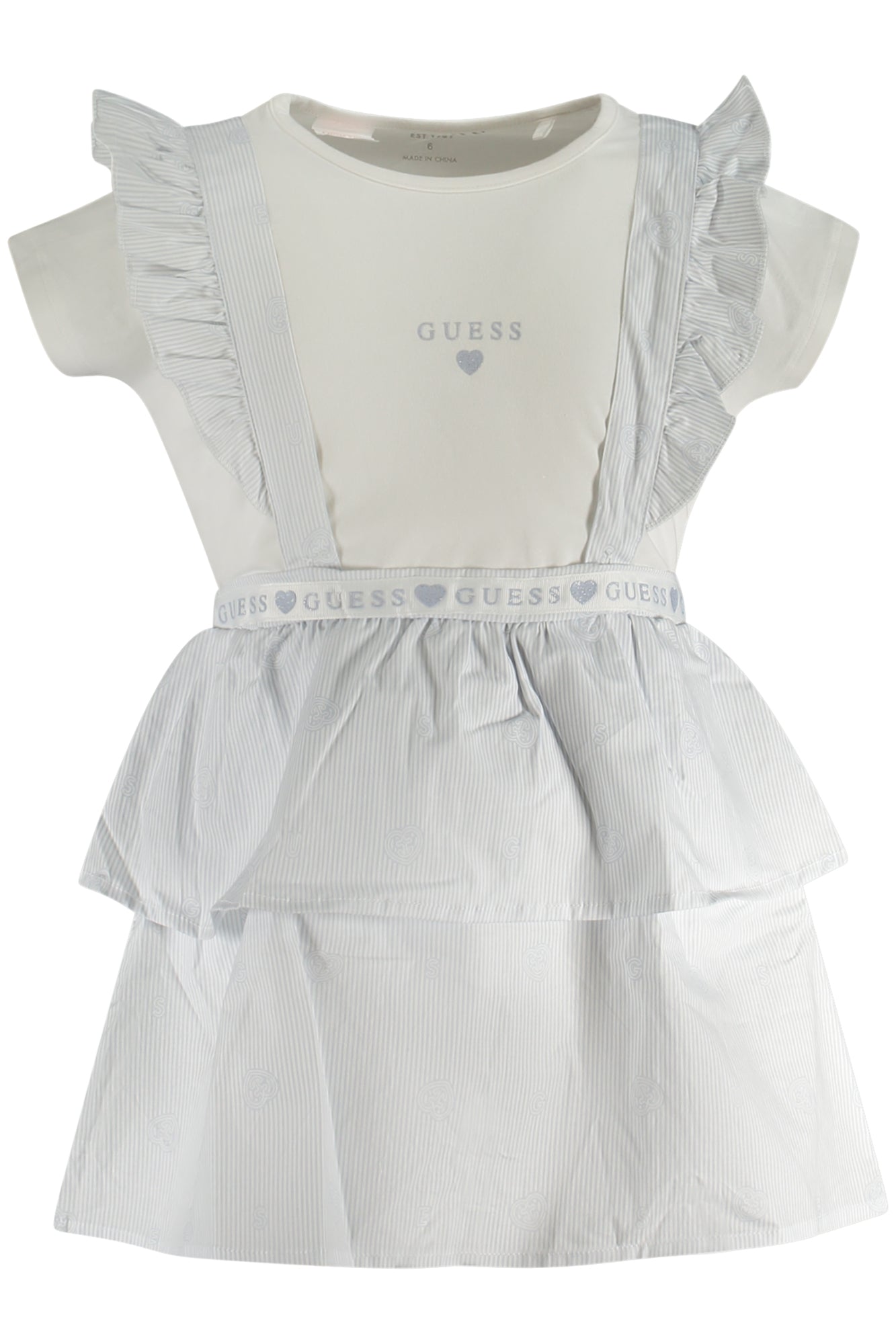 GUESS JEANS KURZARM T-SHIRT MÄDCHEN WEISS