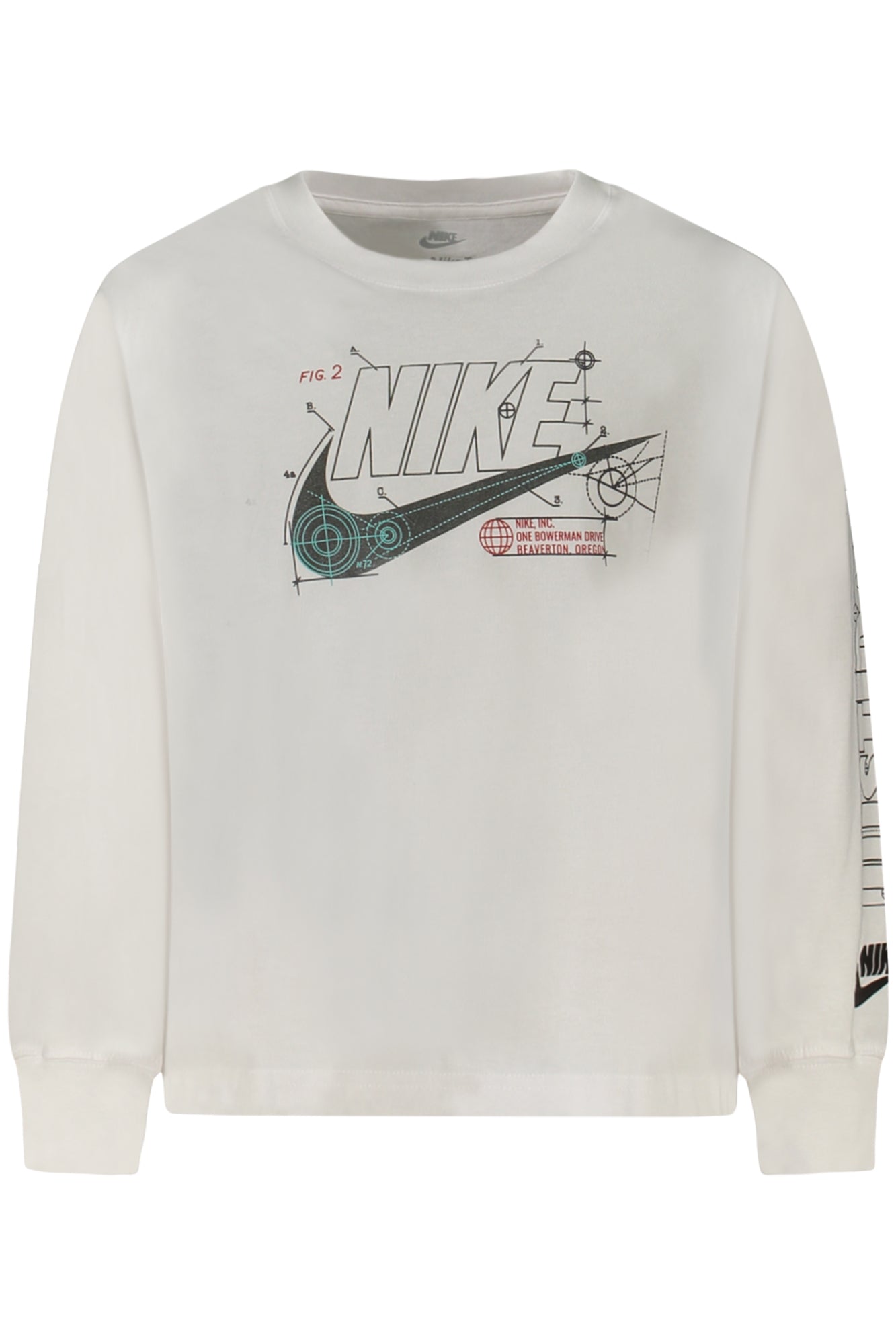 NIKE KINDER LANGARM-T-SHIRT, WEISS