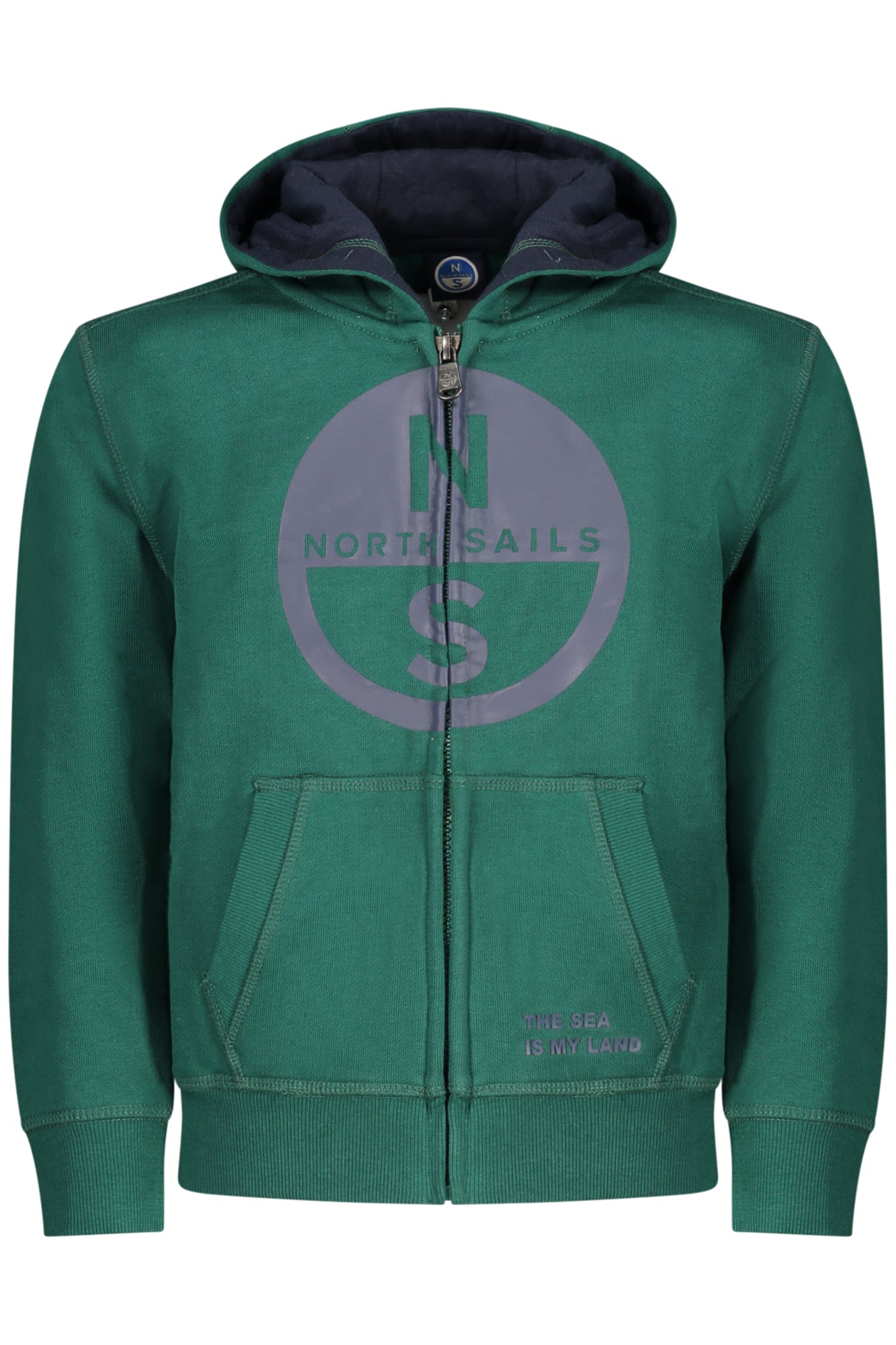 NORTH SAILS KINDER-SWEATSHIRT, GRÜN, MIT REISSVERSCHLUSS