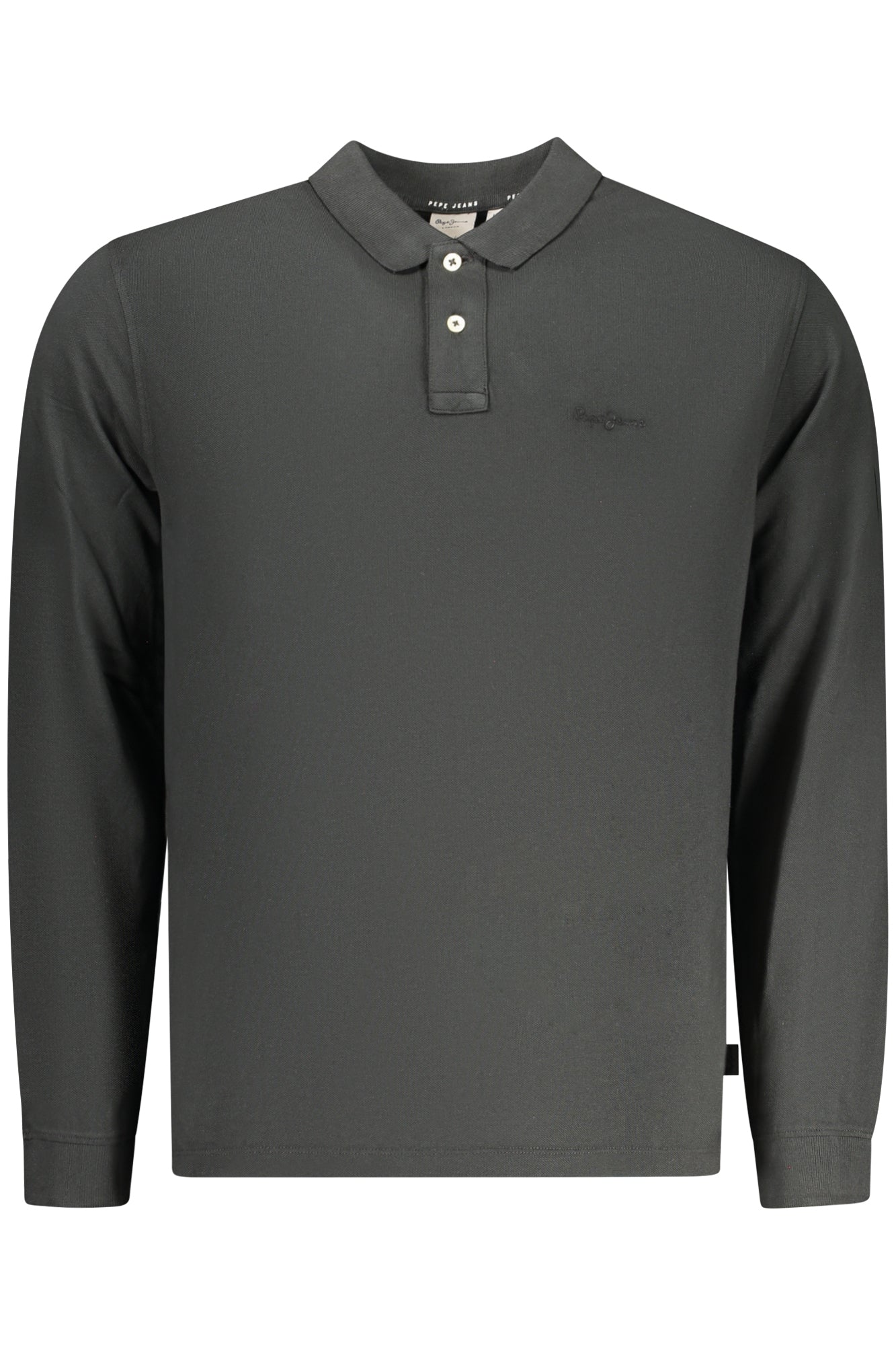 PEPE JEANS Herren-Poloshirt, langärmelig, schwarz