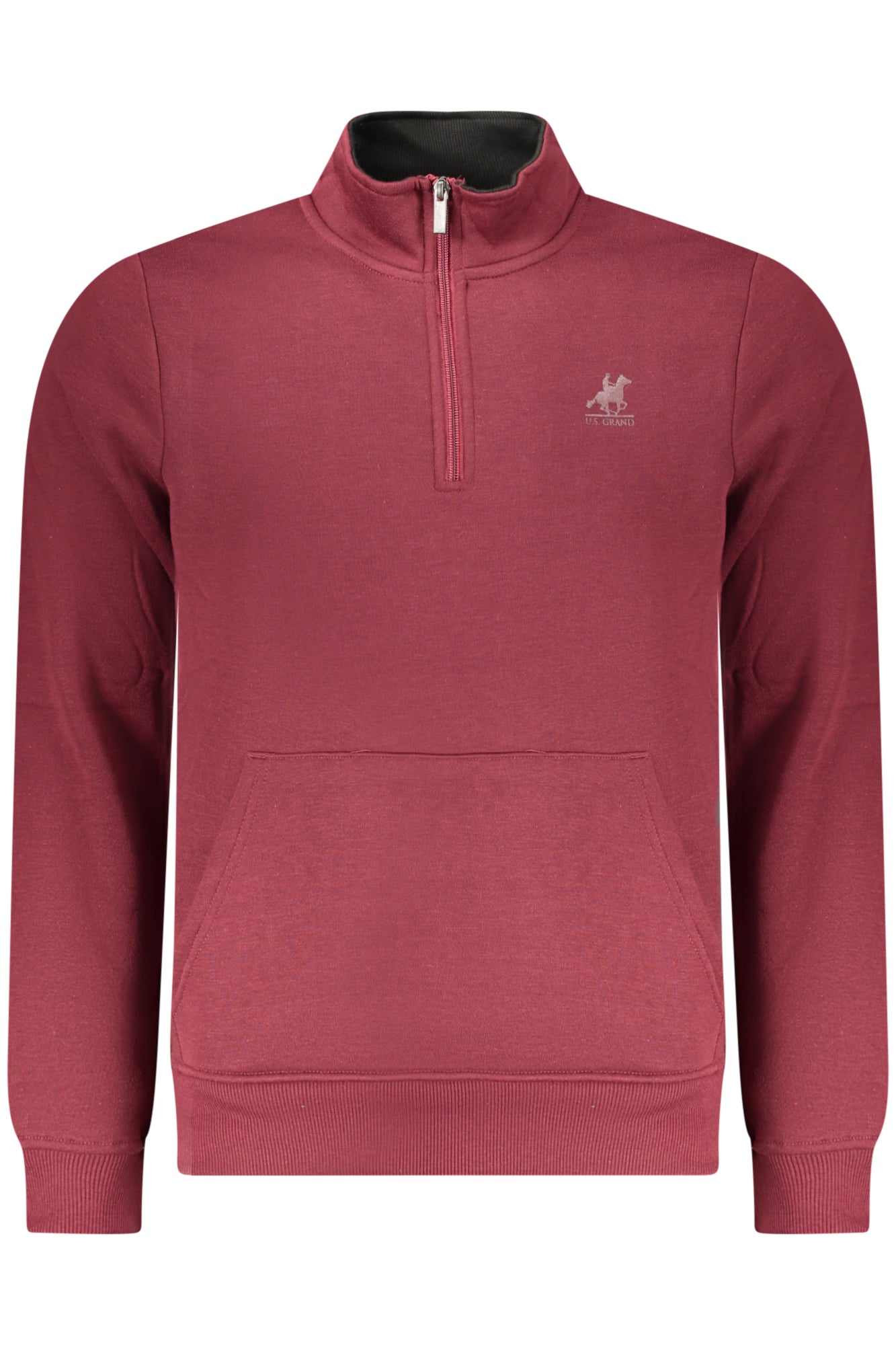 US GRAND Herren-Sweatshirt mit Reißverschluss, rot