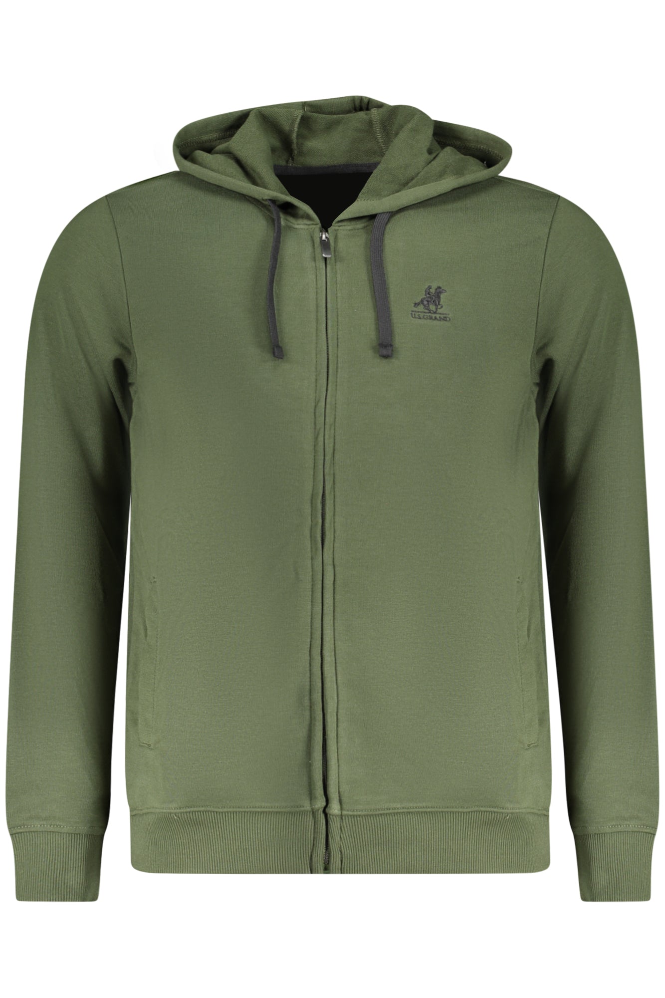 US GRAND Herren-Sweatshirt mit Reißverschluss, grün