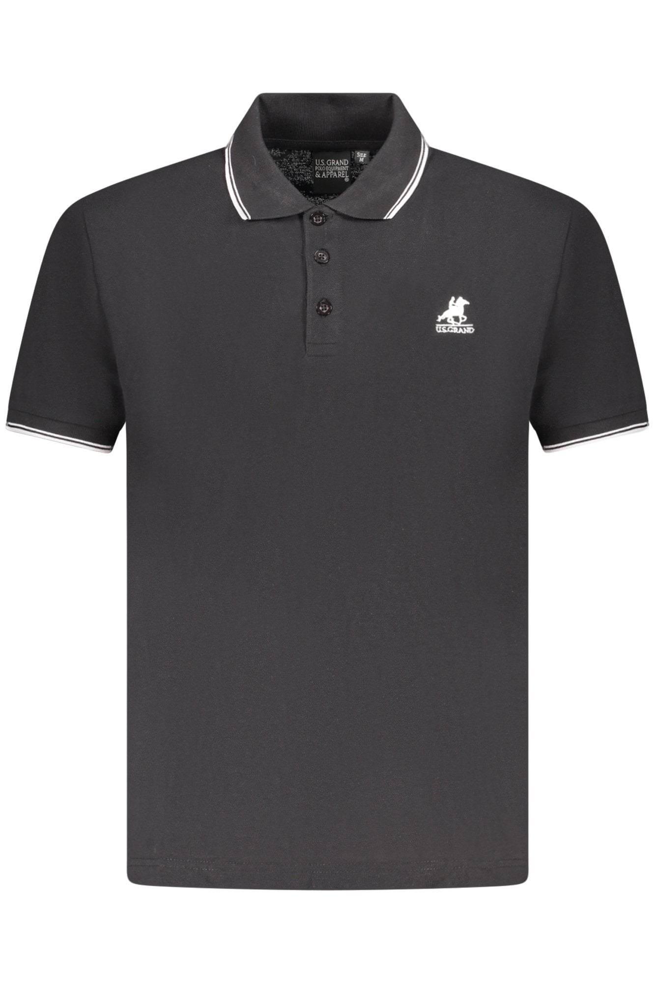 US GRAND POLO Kurzarm Herren Schwarz