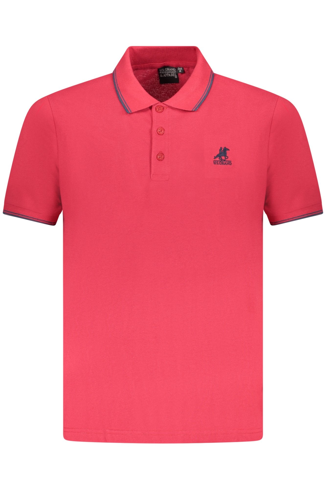 US GRAND Herren-Poloshirt mit kurzen Ärmeln, Rot