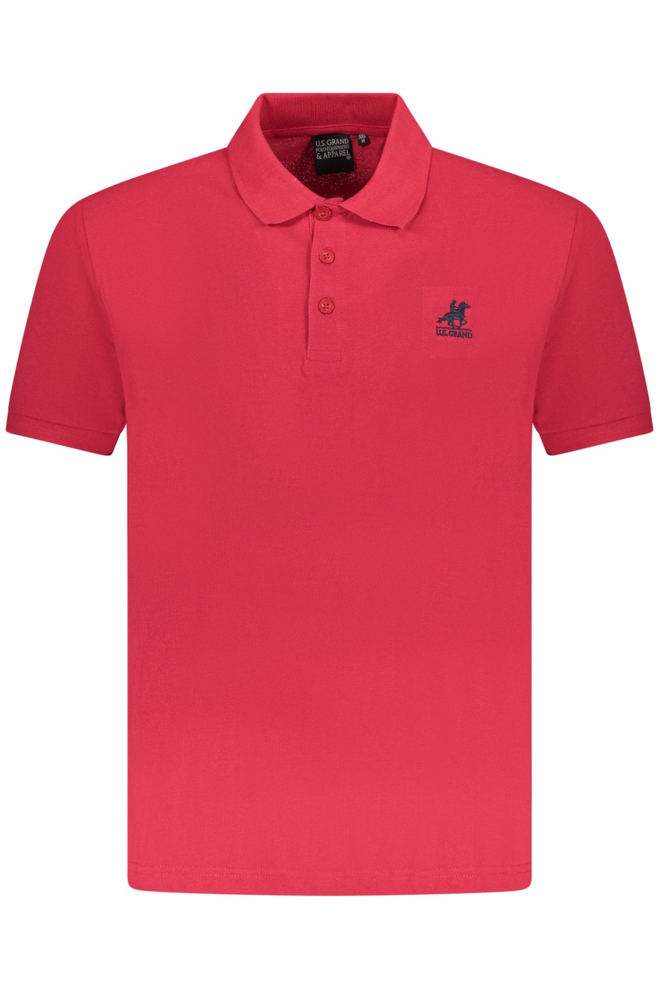 US GRAND Herren-Poloshirt mit kurzen Ärmeln, Rot