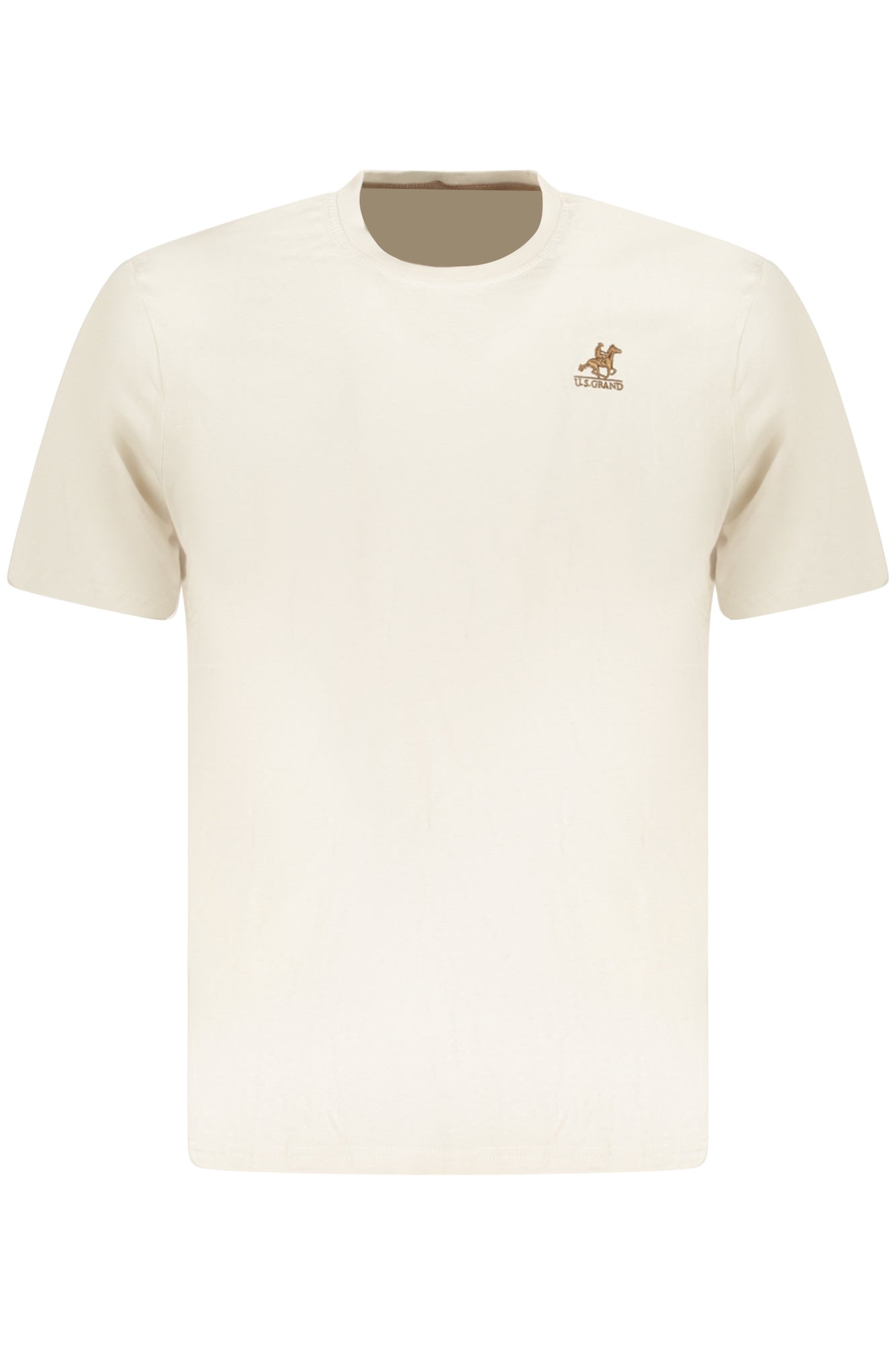 US GRAND Herren-T-Shirt mit kurzen Ärmeln, beige