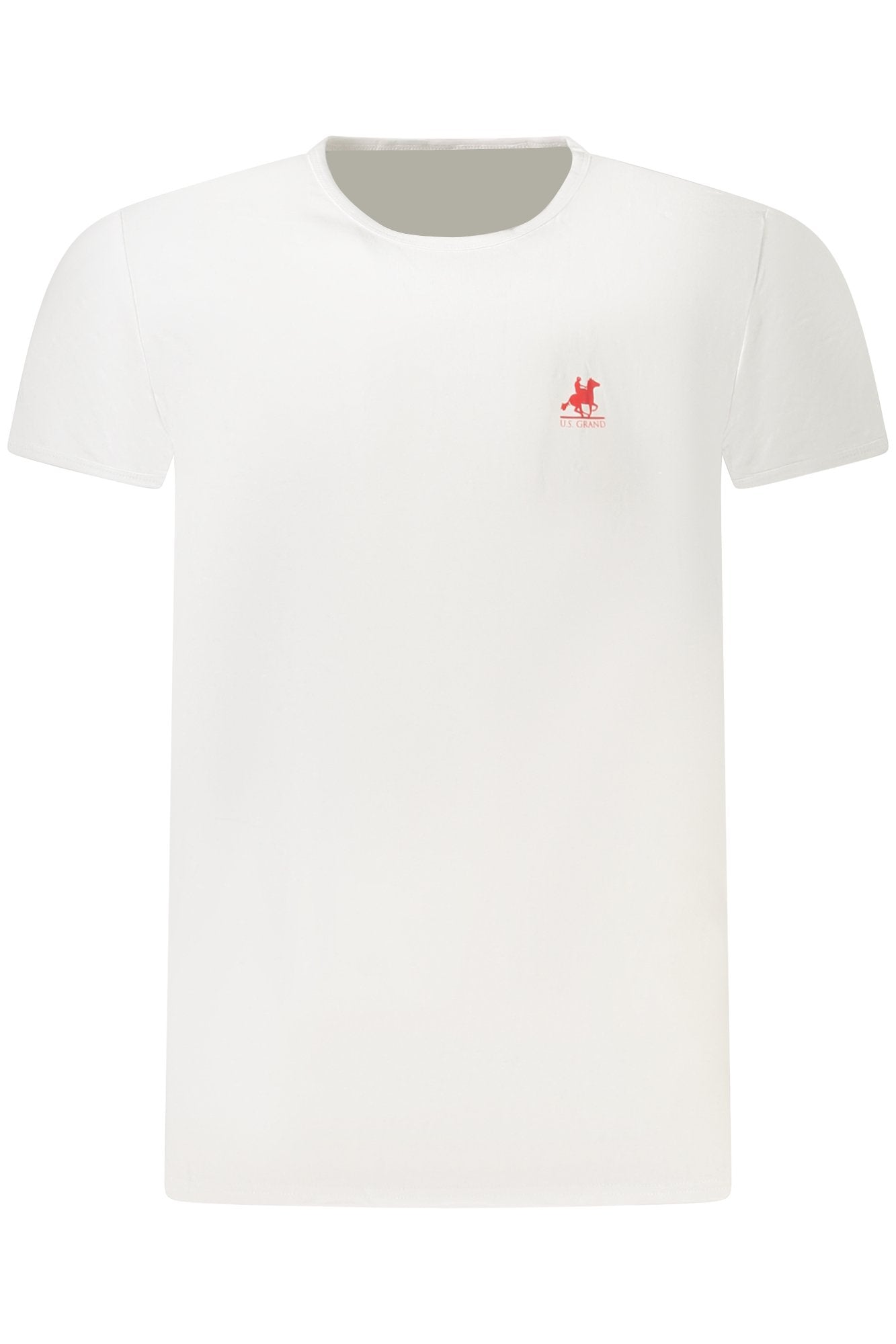 US GRAND Herren-T-Shirt mit kurzen Ärmeln, weiß