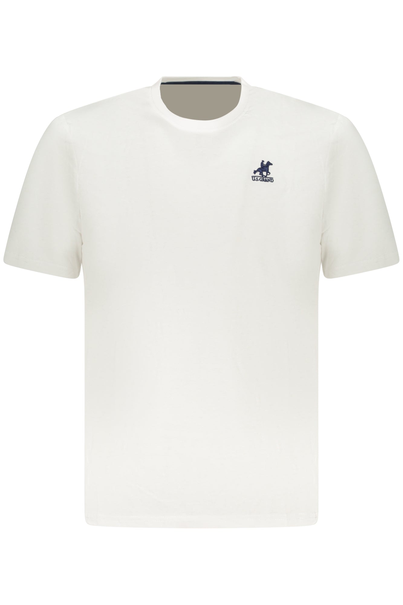 US GRAND Herren-T-Shirt mit kurzen Ärmeln, weiß
