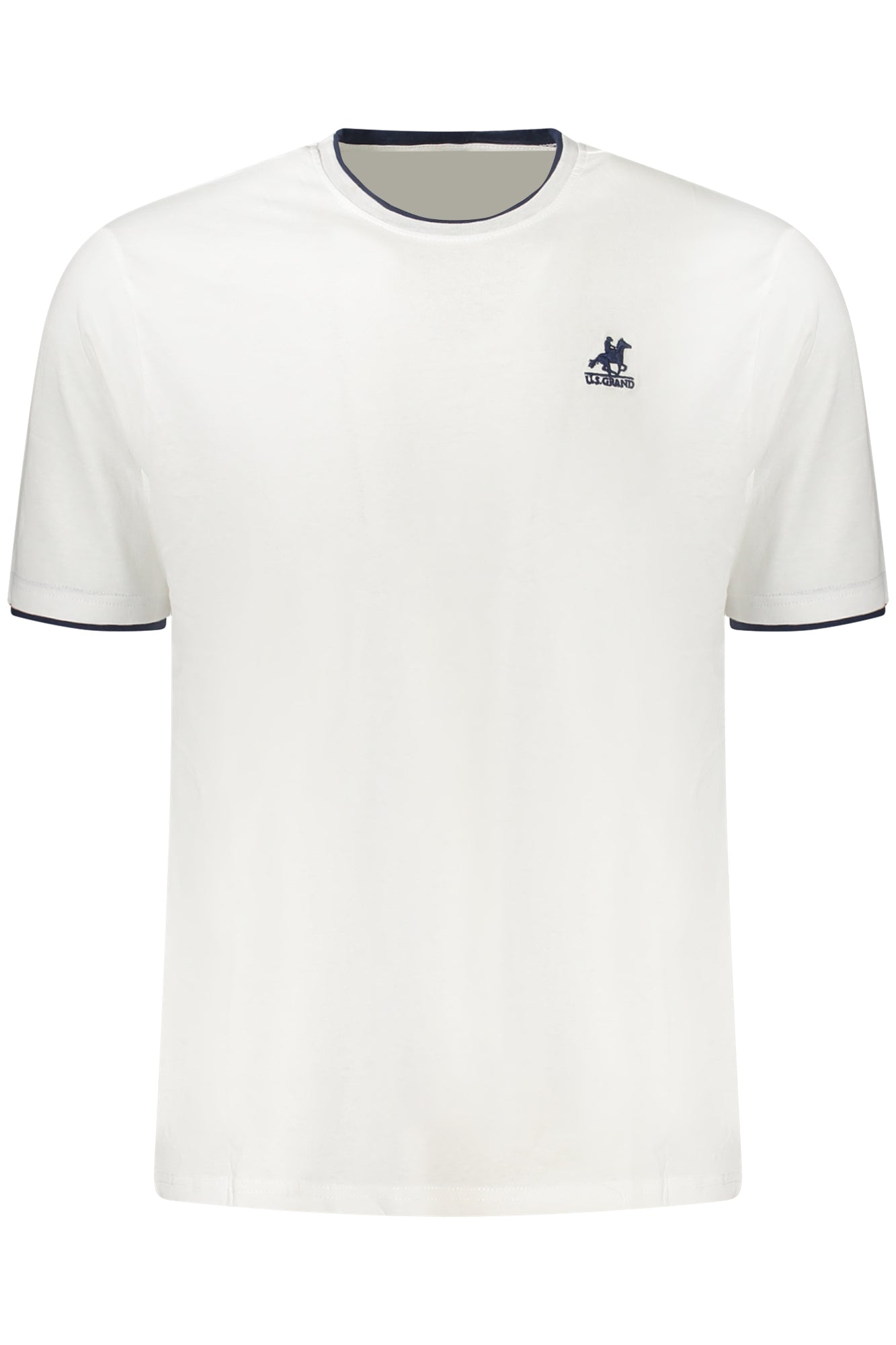 US GRAND Herren-T-Shirt mit kurzen Ärmeln, weiß