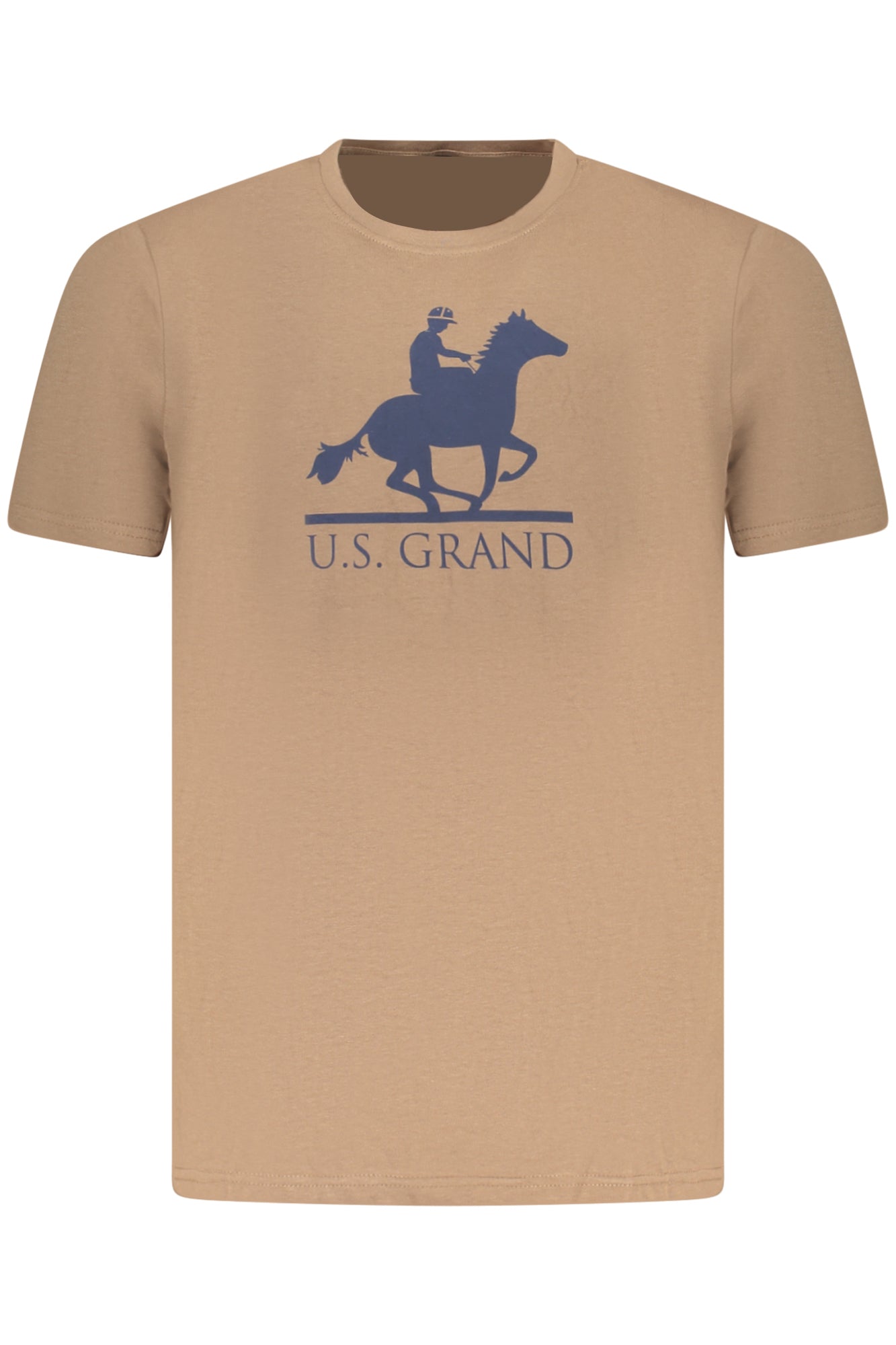 US GRAND Herren-T-Shirt mit kurzen Ärmeln, braun