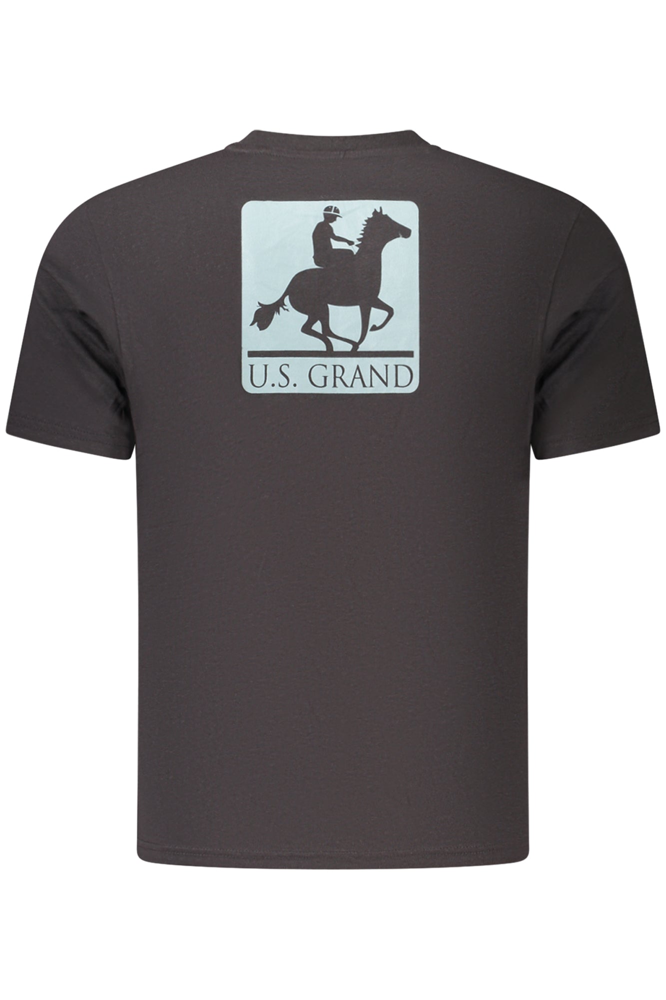US GRAND Herren-T-Shirt, schwarz, kurzärmelig