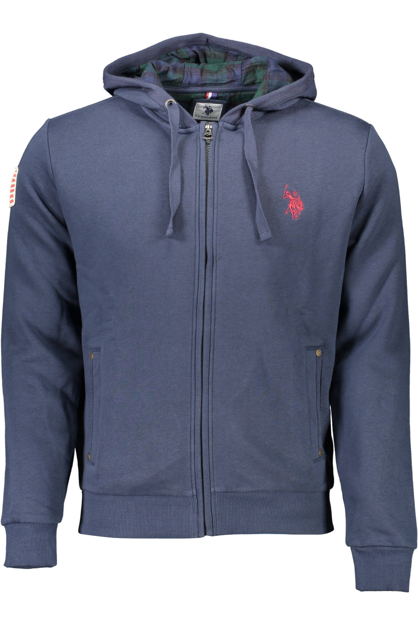 US POLO HERREN SWEATSHIRT BLAU MIT REISSVERSCHLUSS