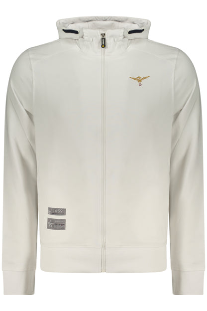 WEISSES HERREN-SWEATSHIRT MIT REISSVERSCHLUSS DER MILITÄRAKADEMIE