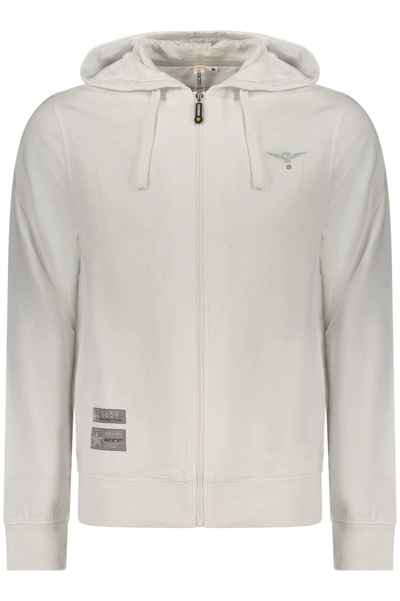 WEISSES HERREN-SWEATSHIRT MIT REISSVERSCHLUSS DER MILITÄRAKADEMIE
