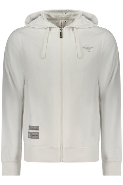 WEISSES HERREN-SWEATSHIRT MIT REISSVERSCHLUSS DER MILITÄRAKADEMIE