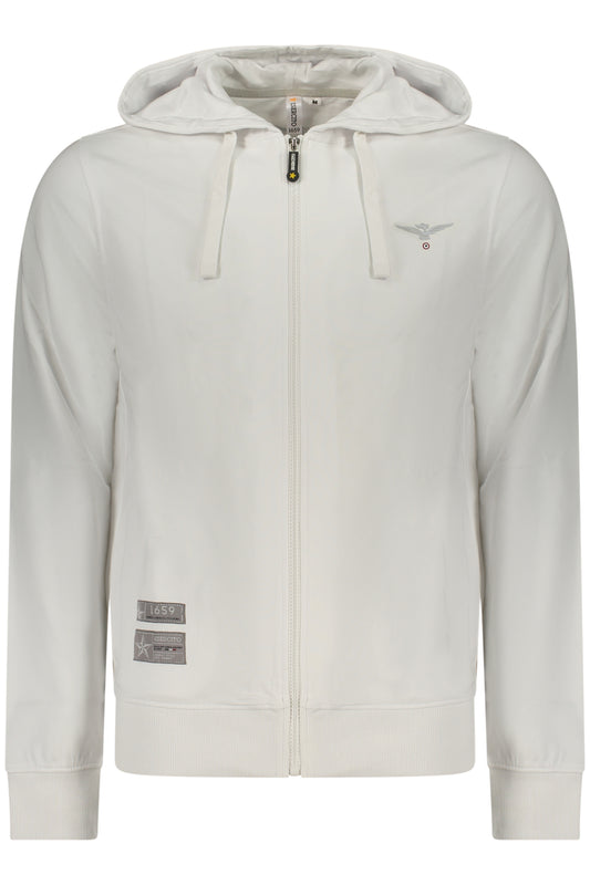 WEISSES HERREN-SWEATSHIRT MIT REISSVERSCHLUSS DER MILITÄRAKADEMIE