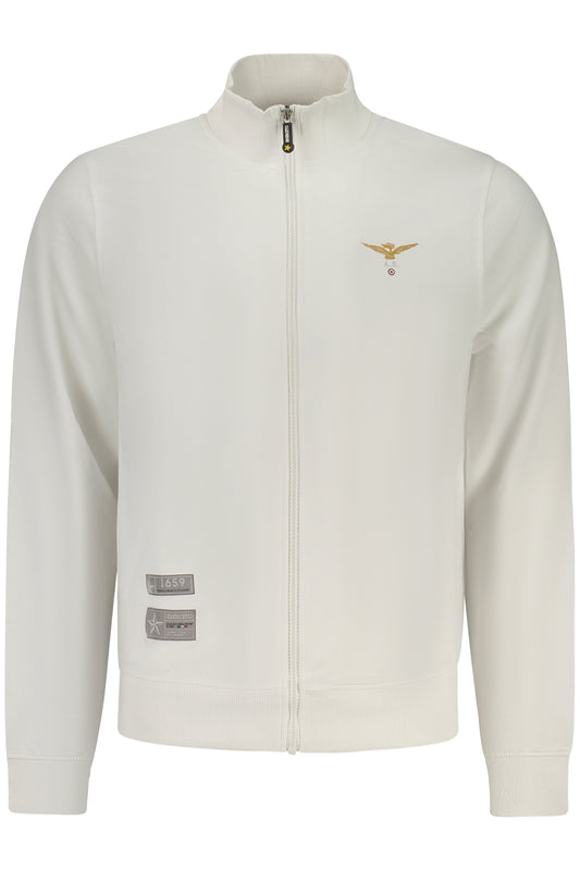 WEISSES HERREN-SWEATSHIRT MIT REISSVERSCHLUSS DER MILITÄRAKADEMIE