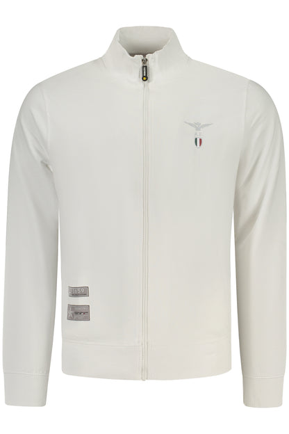 WEISSES HERREN-SWEATSHIRT MIT REISSVERSCHLUSS DER MILITÄRAKADEMIE
