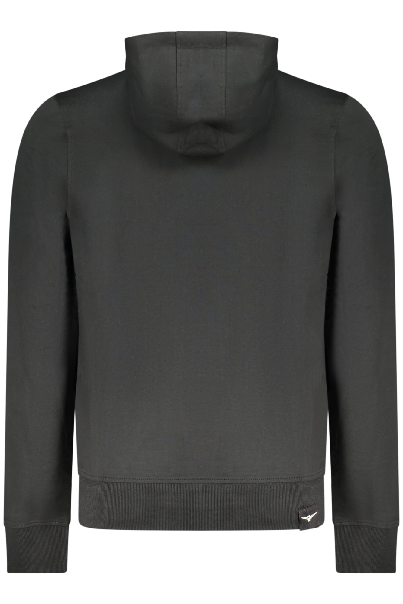 Schwarzes Herren-Sweatshirt mit Reißverschluss der Militärakademie