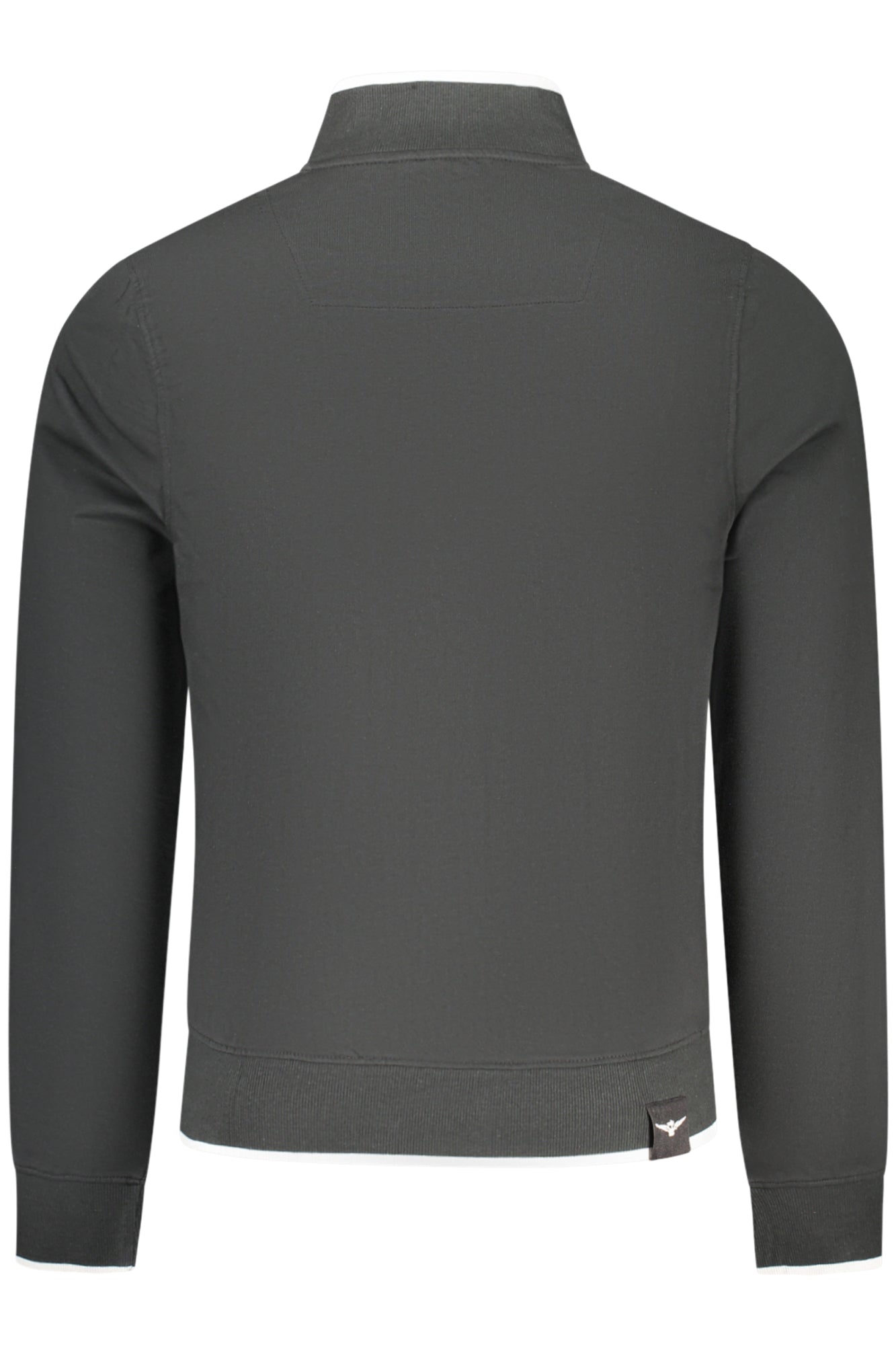 Schwarzes Herren-Sweatshirt mit Reißverschluss der Militärakademie
